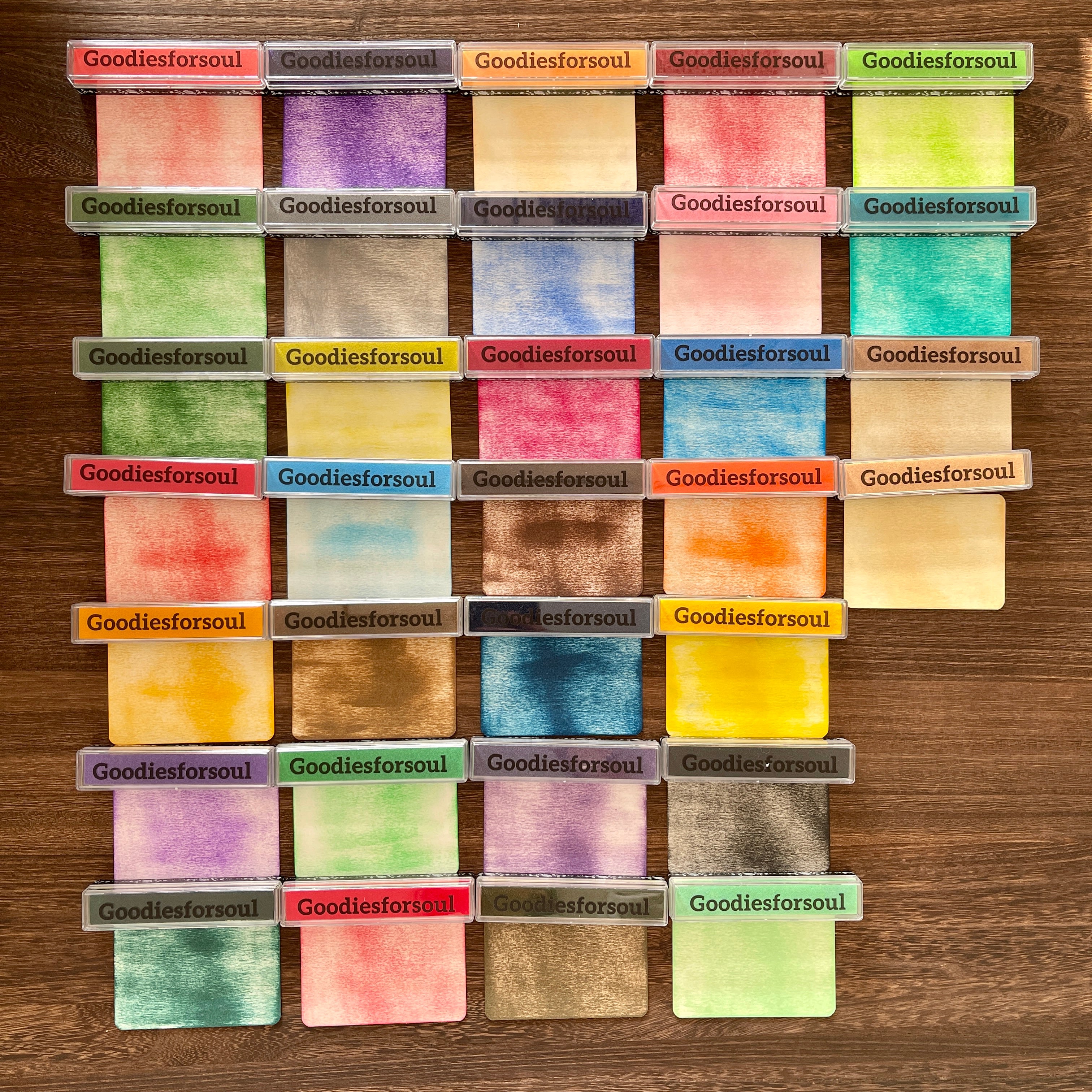 32 color rectangular ink pad