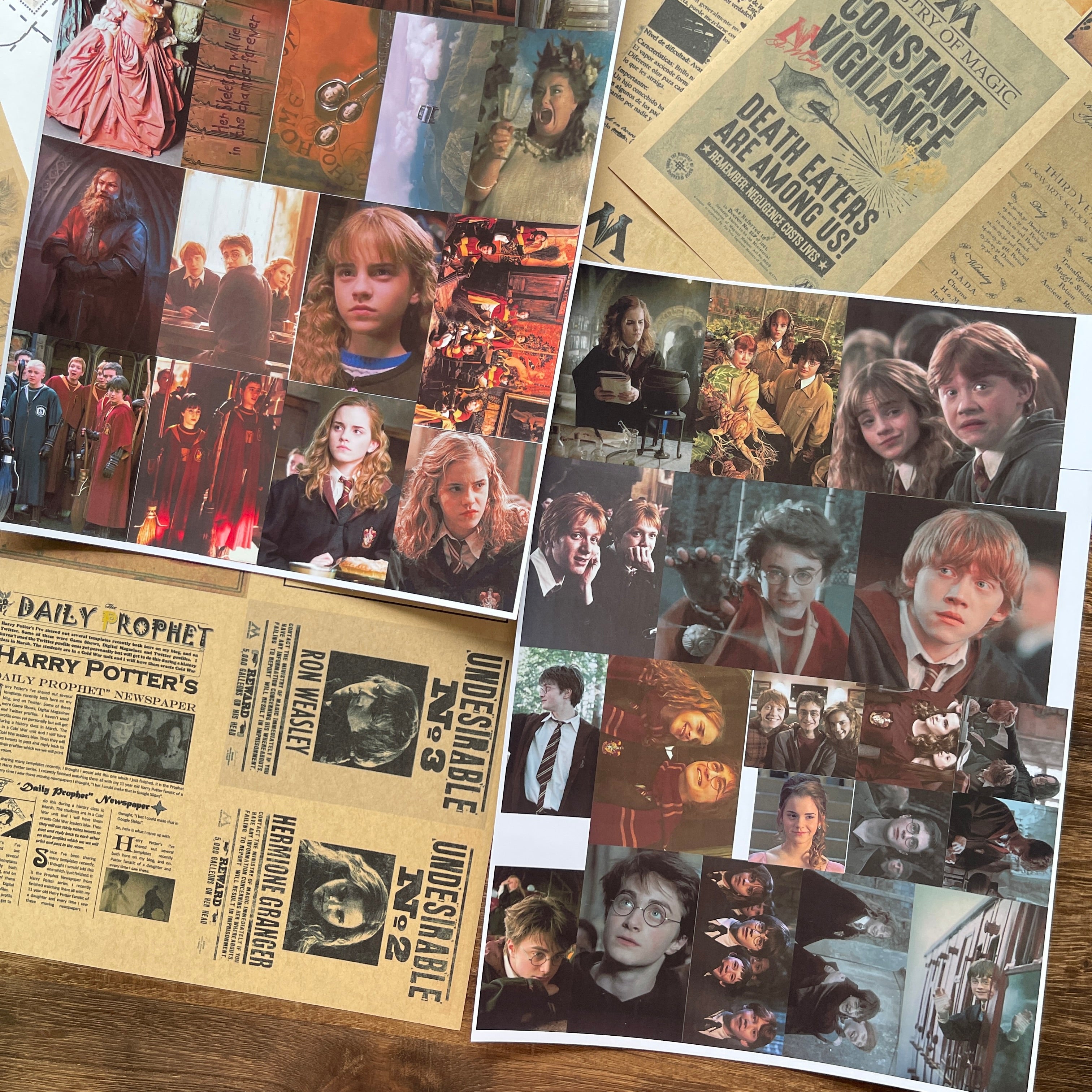 260102 A4 size Gryffindor Style paper & sticker 25 pcs