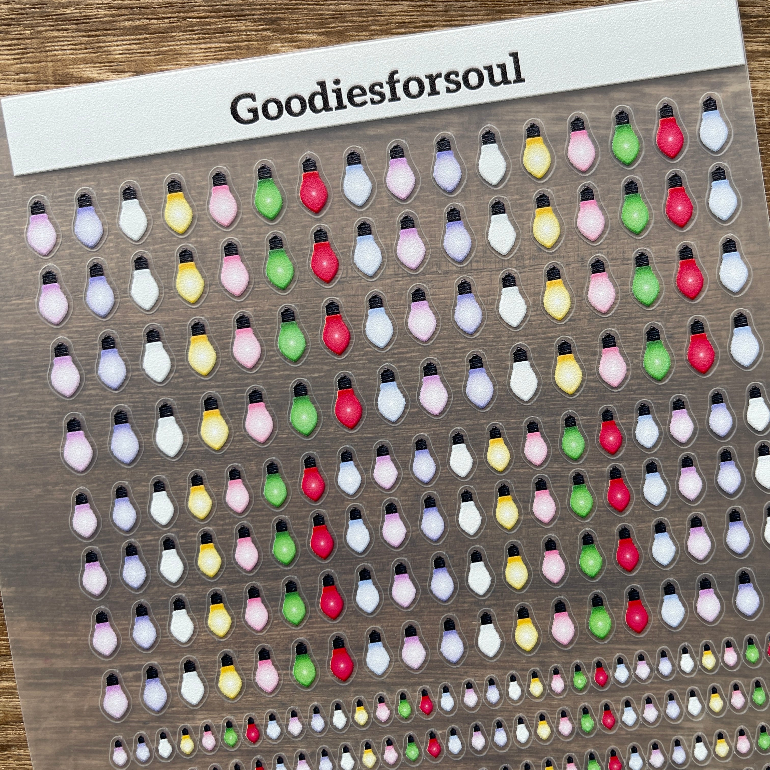 3D Colorful lights PET Sticker 1 Pcs