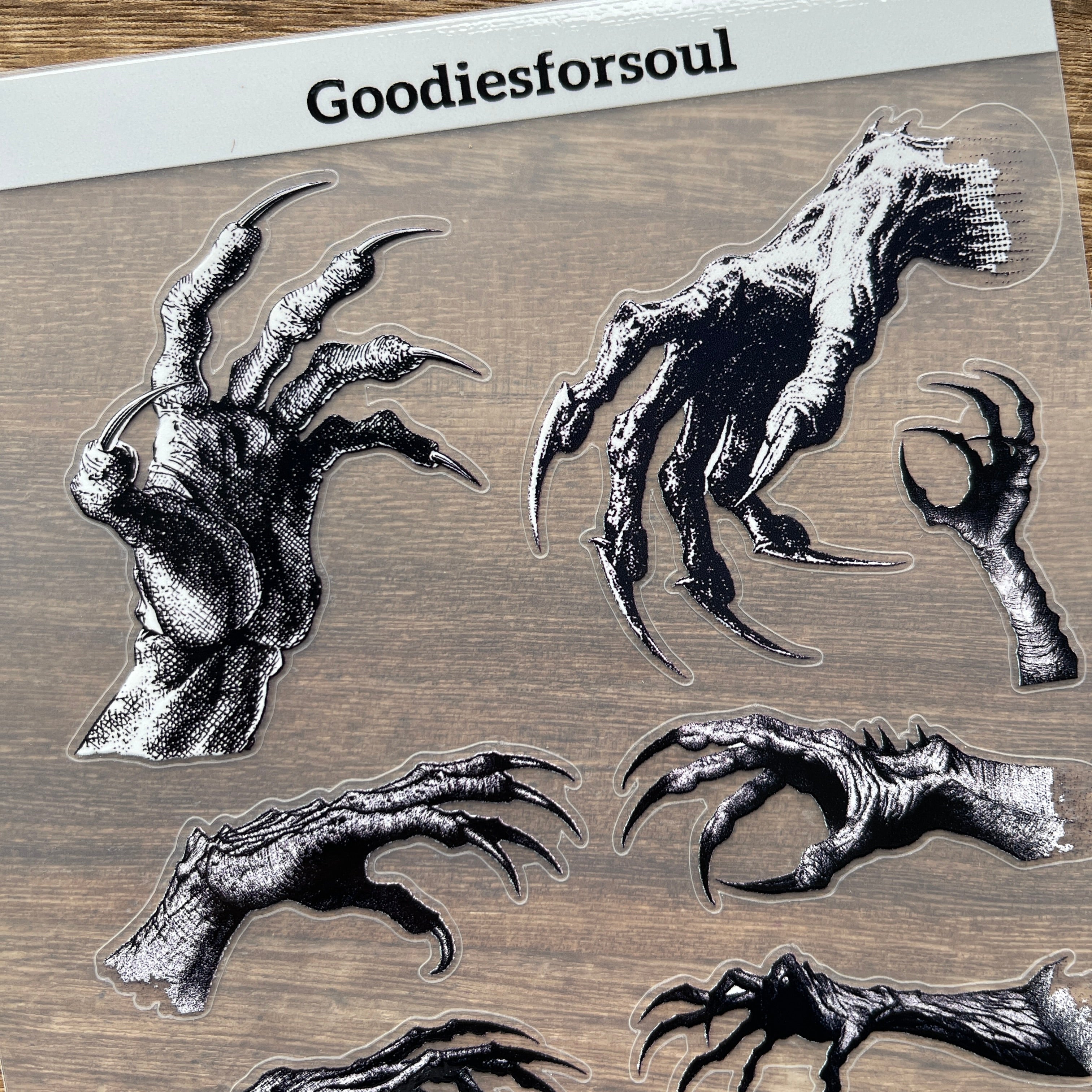 3D Devil's Claw PET Sticker 1 Pcs