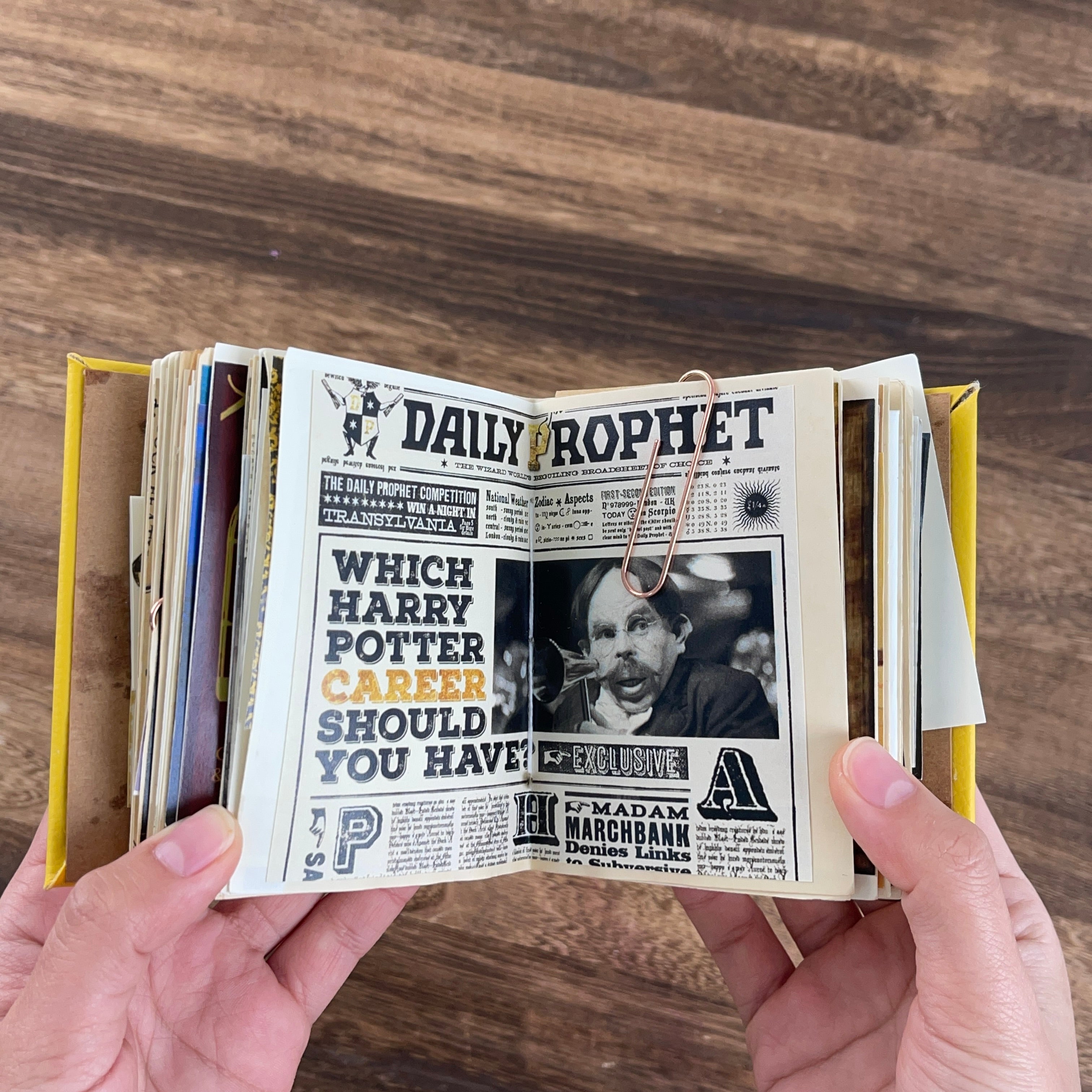 Hufflepuff style handmade book