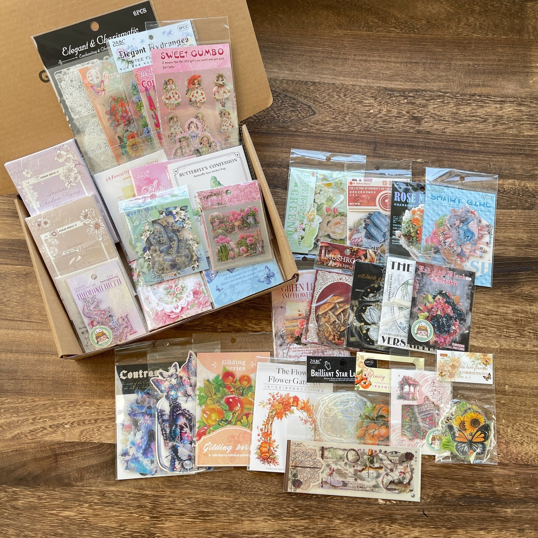 260107 B127 Romantic journaling supplies mixed bundle