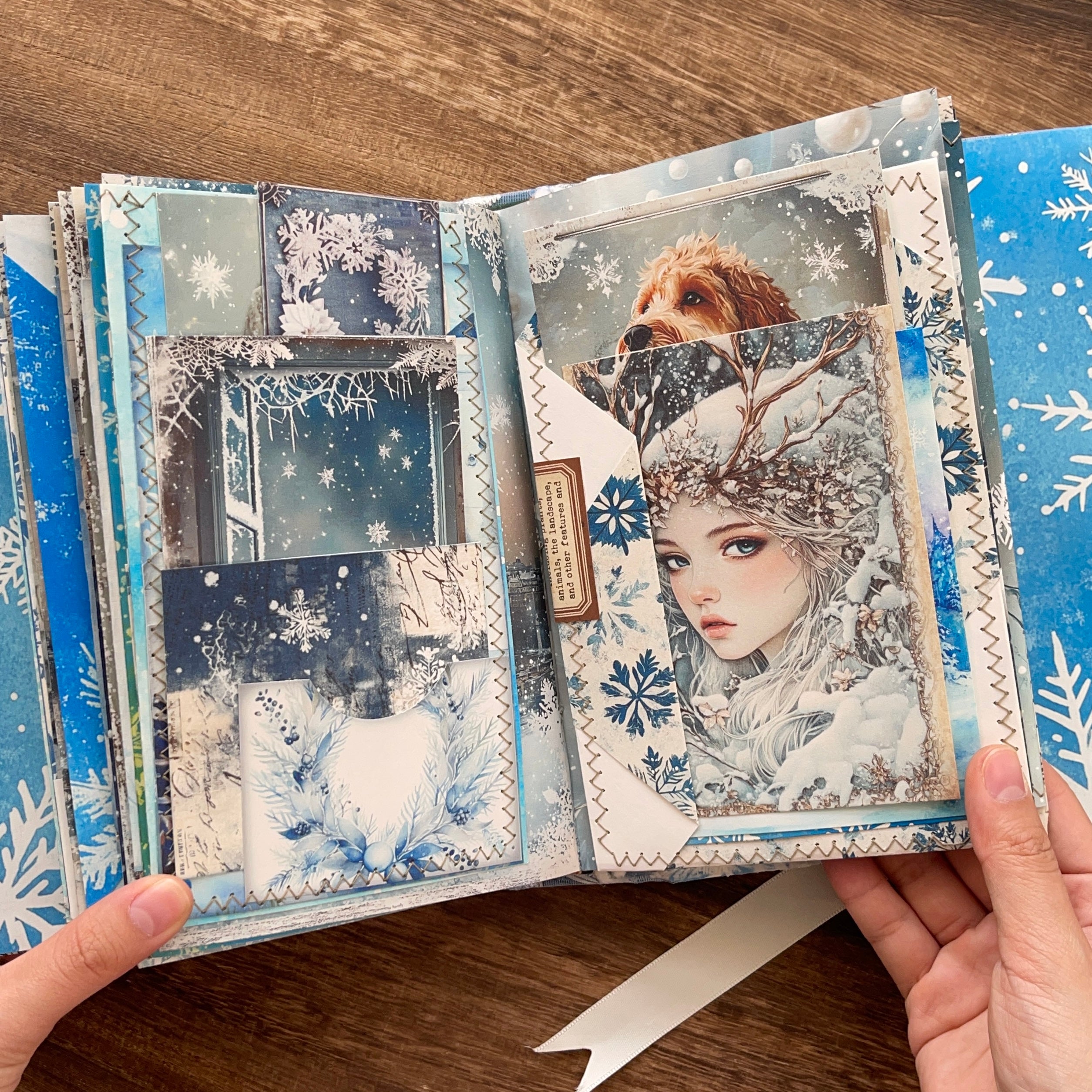 Winter style handmade book