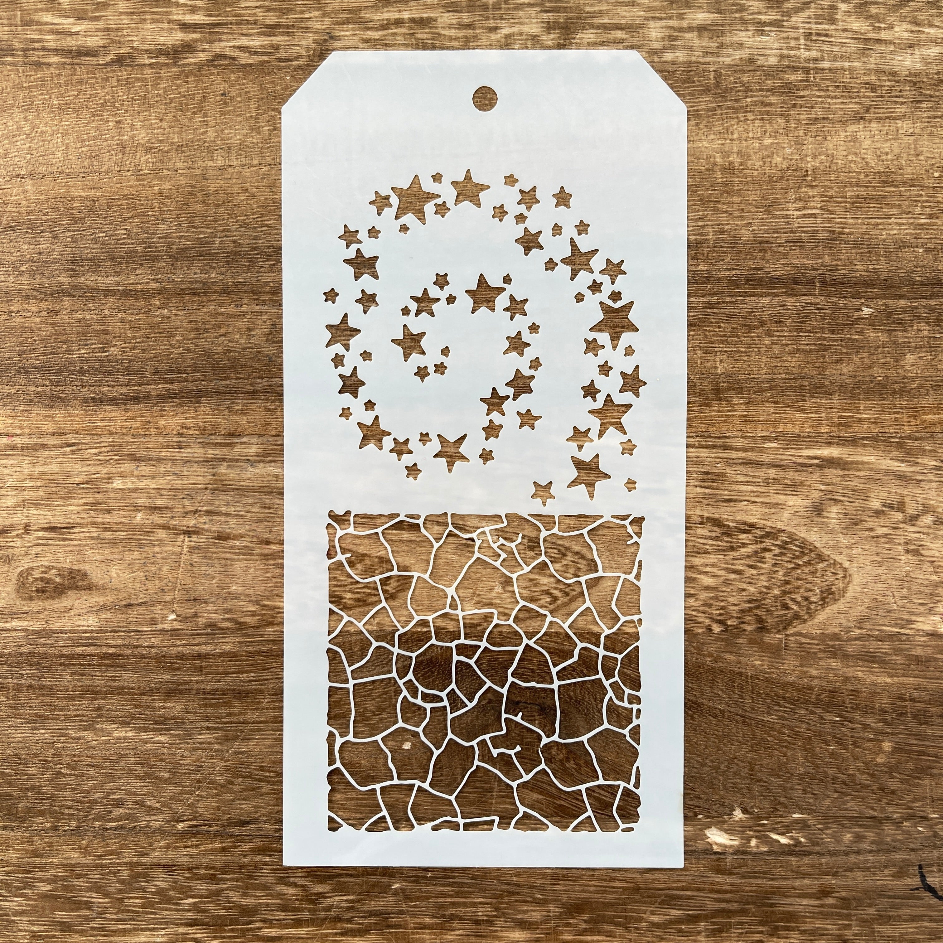 260115 Star bubbles Pattern stencil 10.5CM*21.8CM