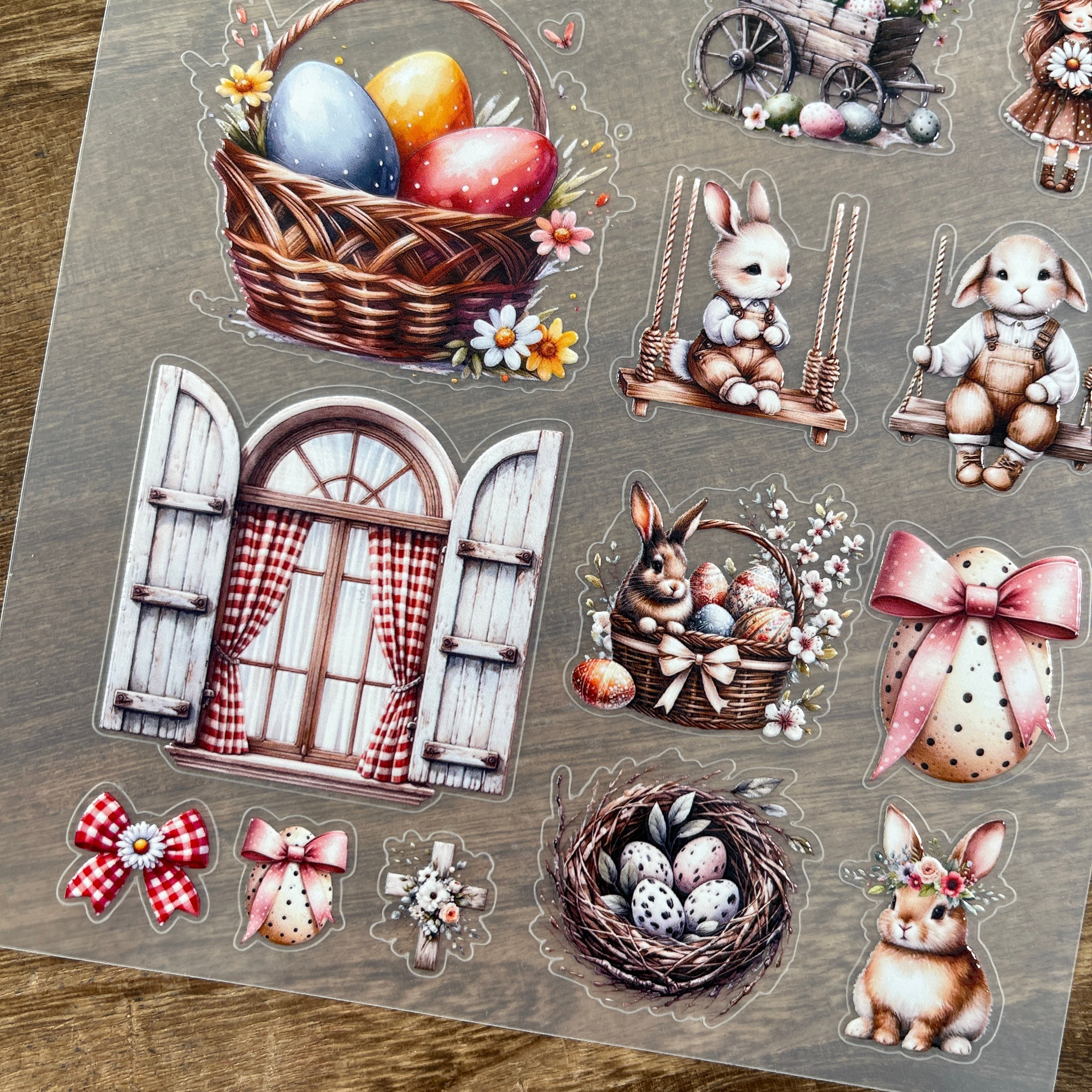 3D Easter Spring PET Sticker 1 Pcs