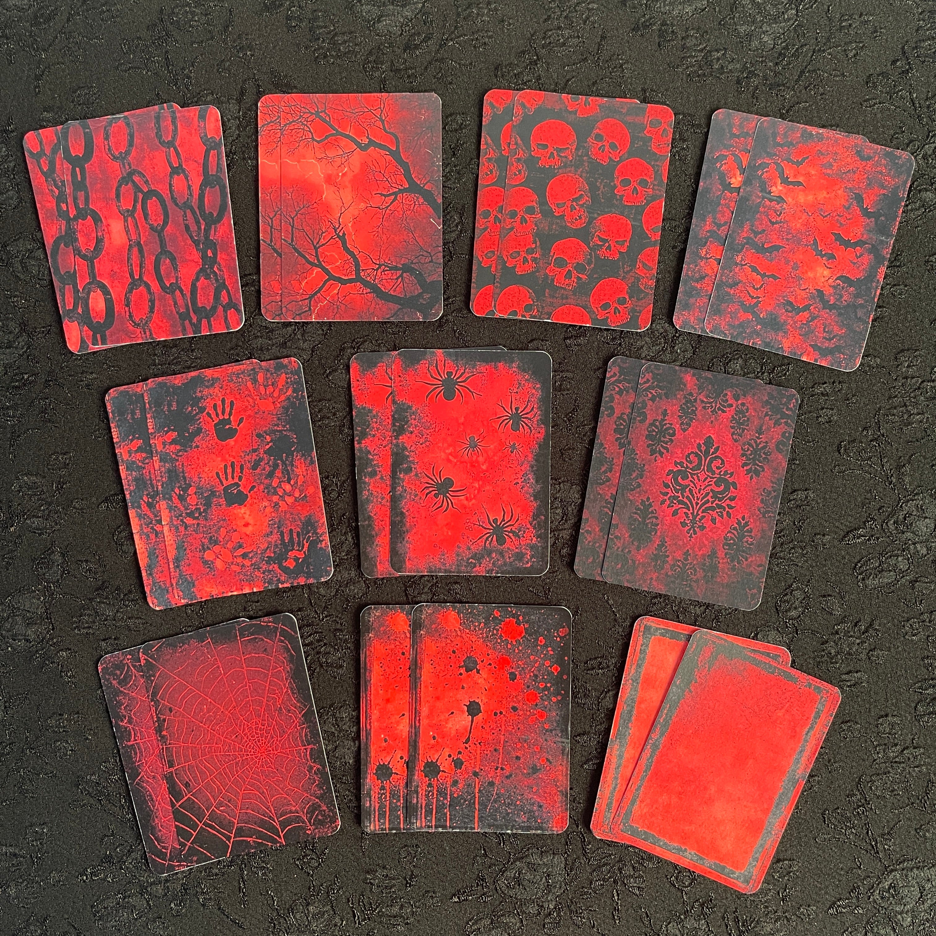 Crimson background ATC cards 1 pack 20pcs 2.5*3.5 inch