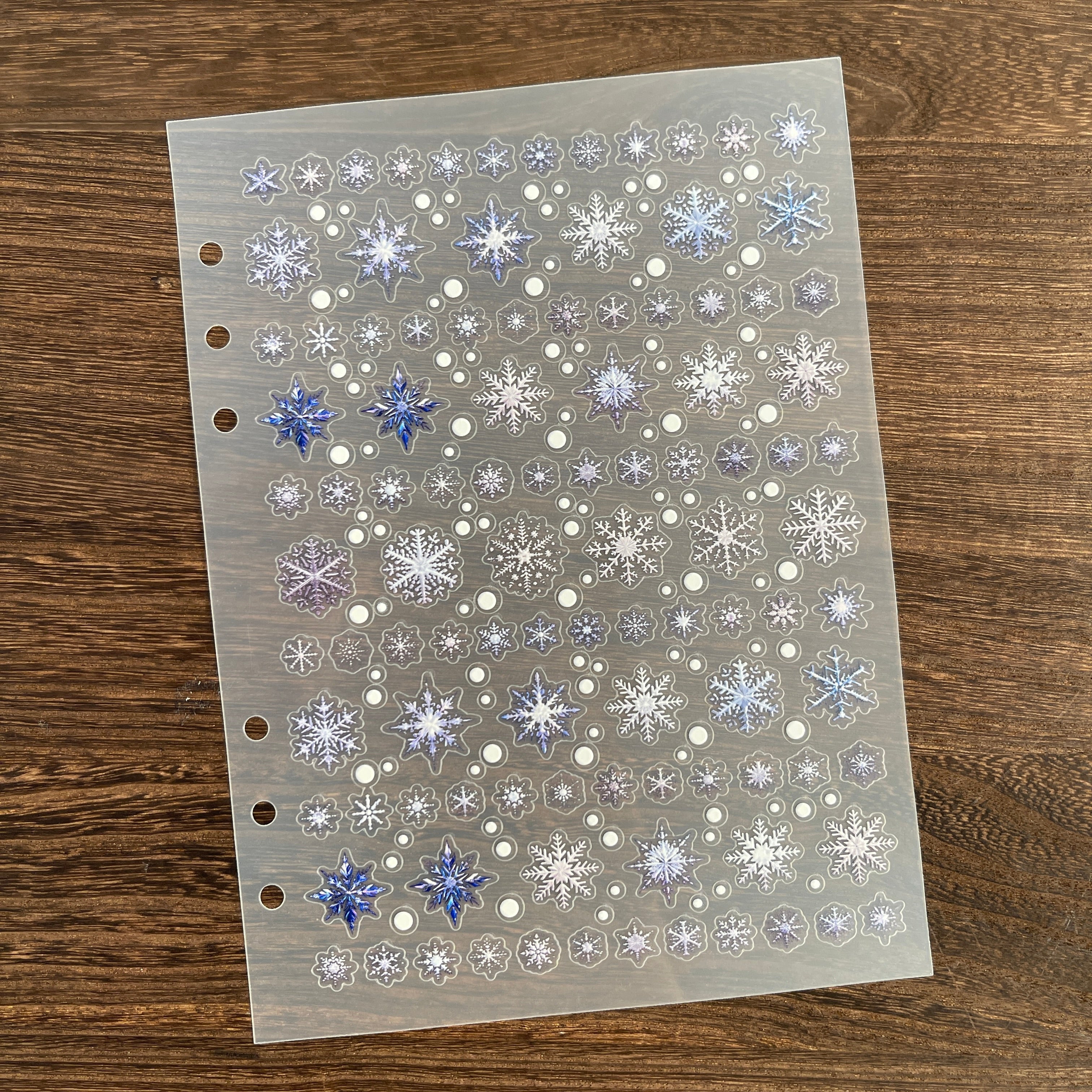 3D Snowflake PET Sticker 1 Pcs