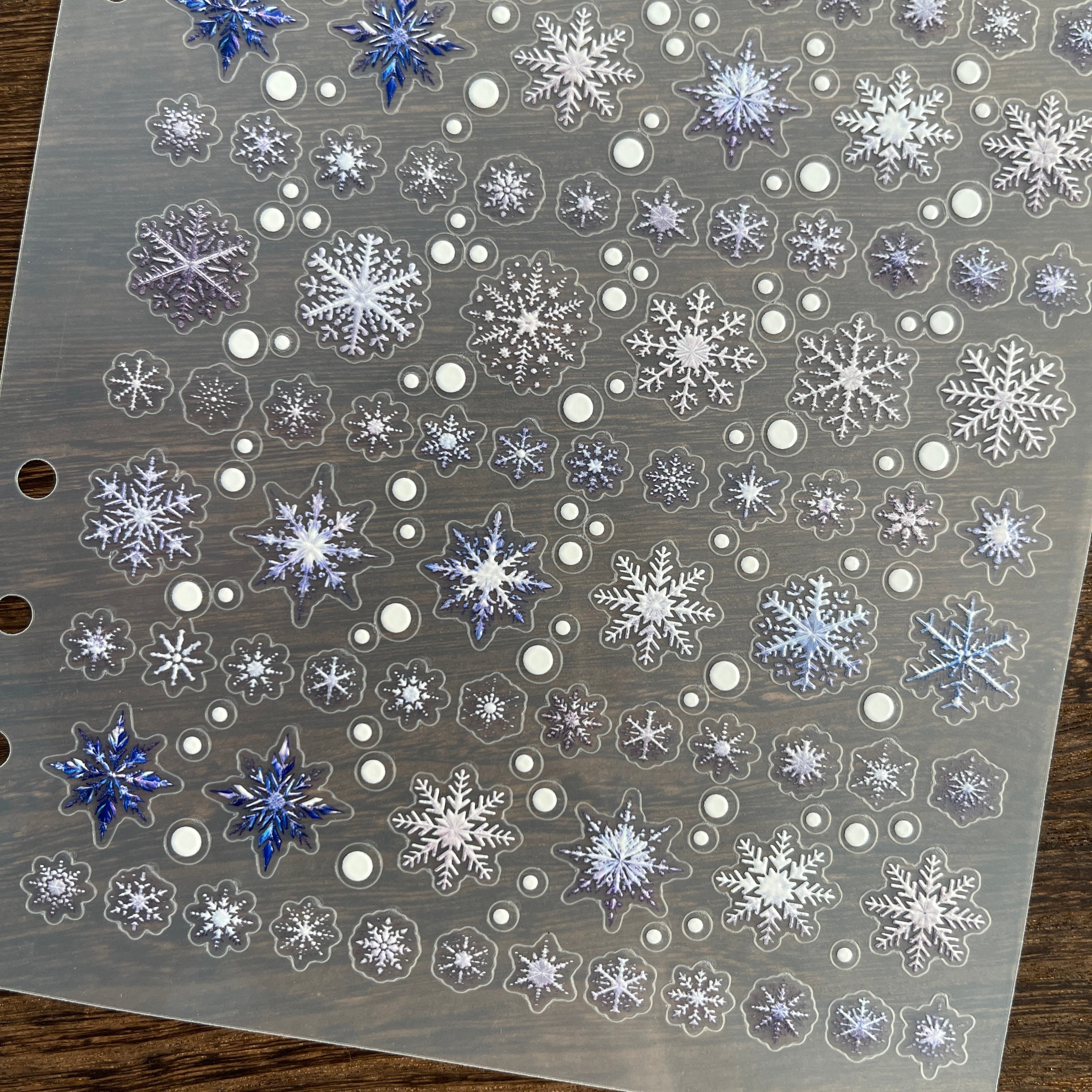 3D Snowflake PET Sticker 1 Pcs