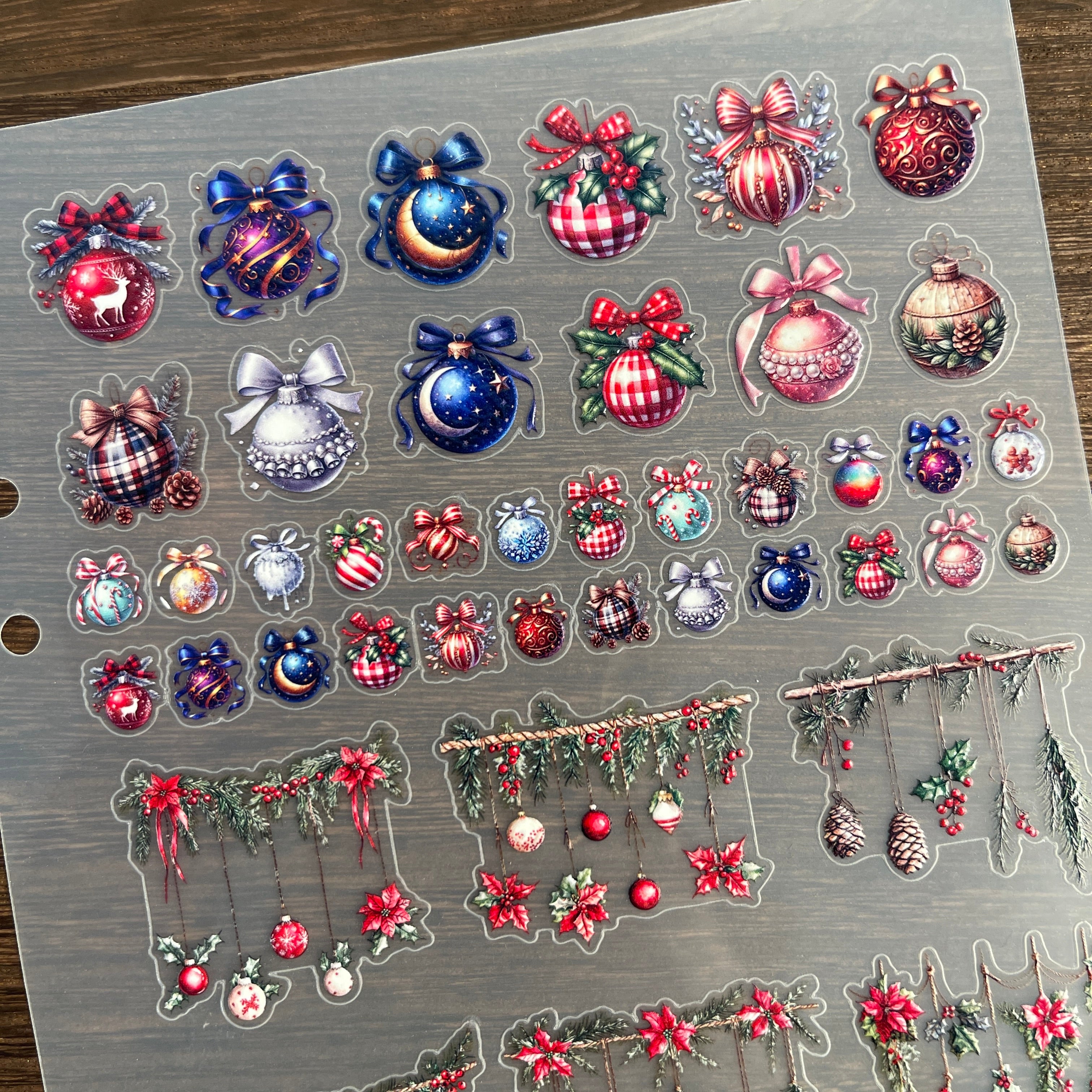 3D Christmas decorations PET Sticker 1 Pcs