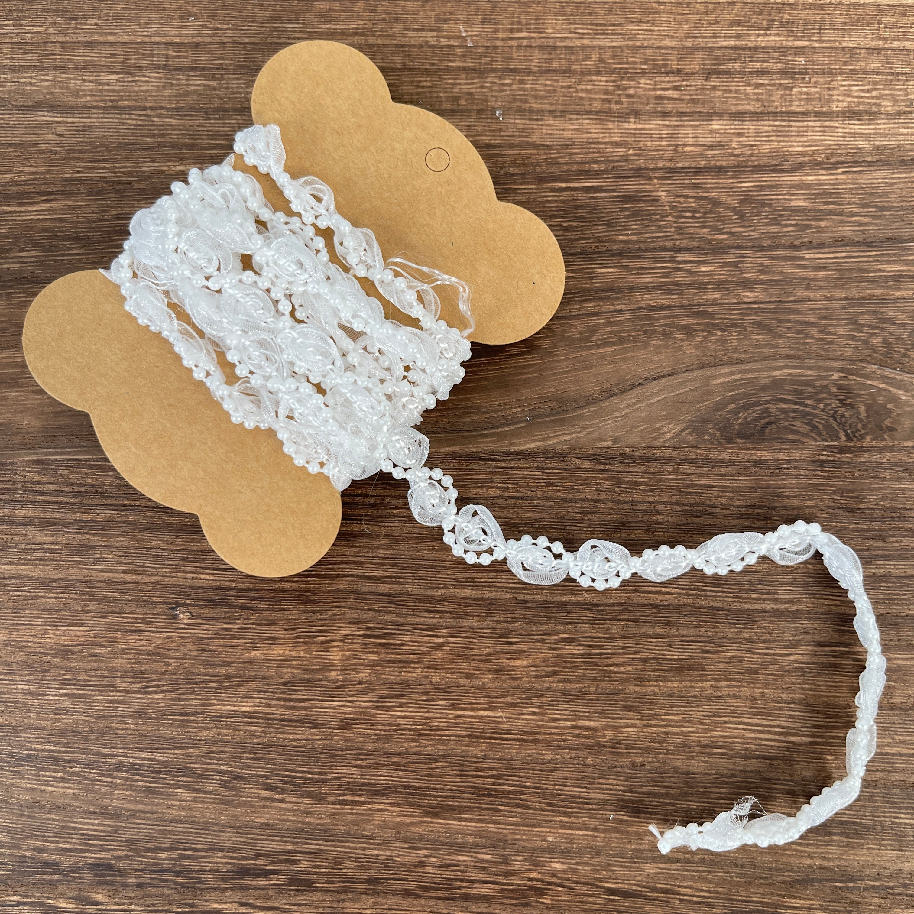 Pearls Lace Ribbon 50cm