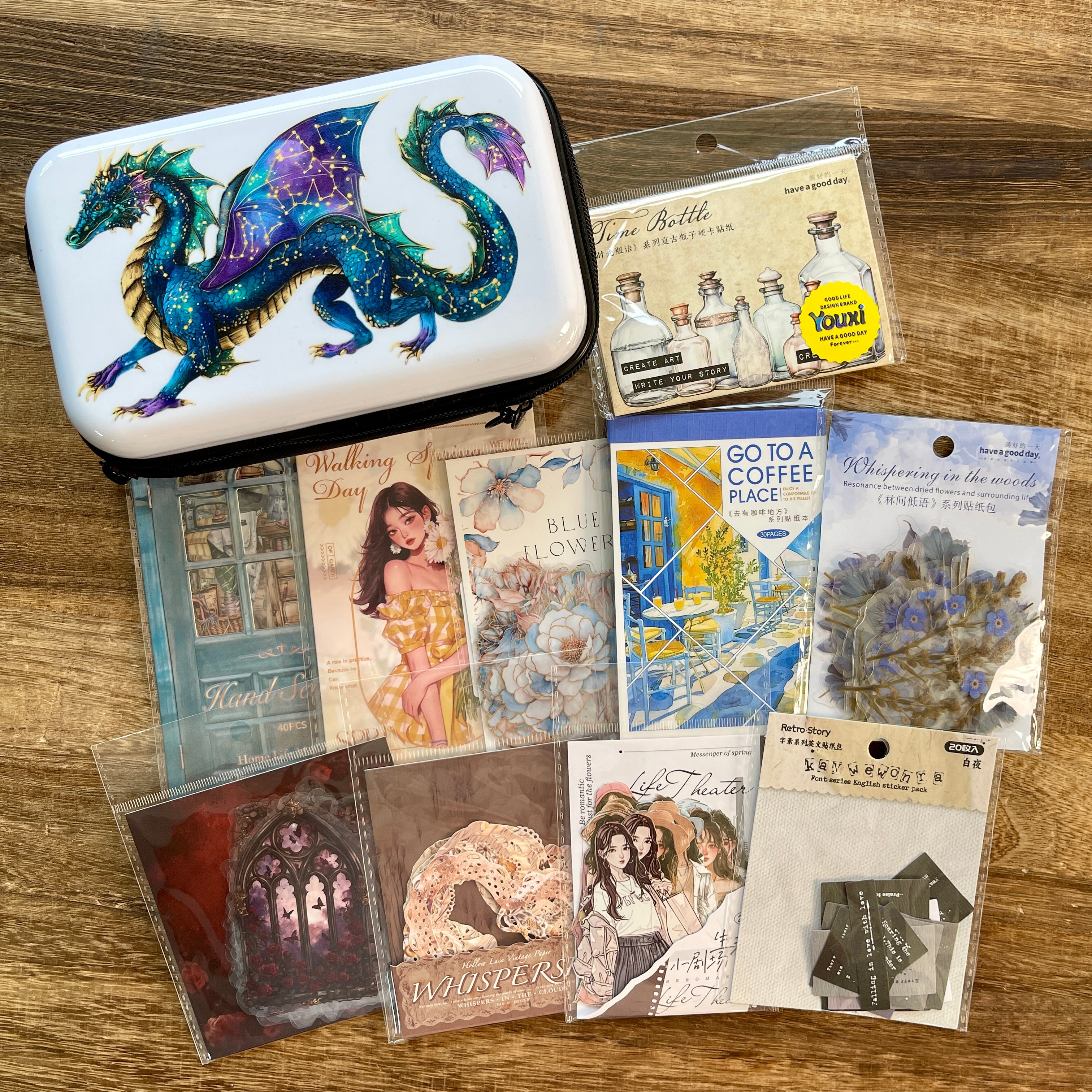 B165 Colorful journaling supplies mixed bundle