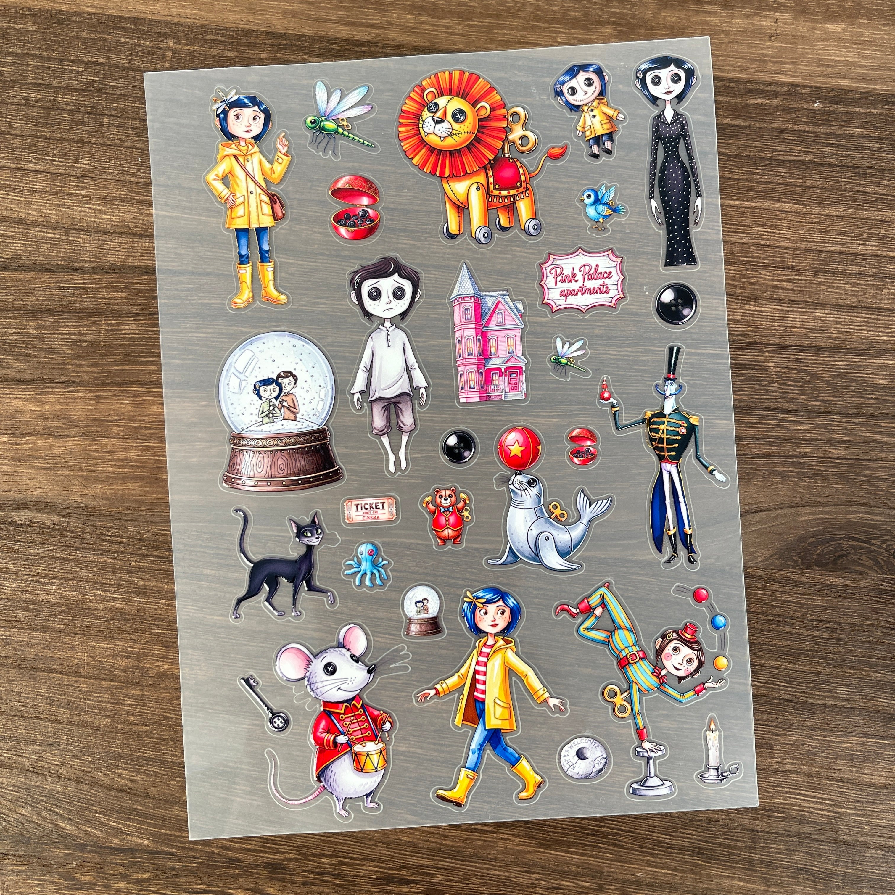 3D Coraline PET Sticker 1 Pcs