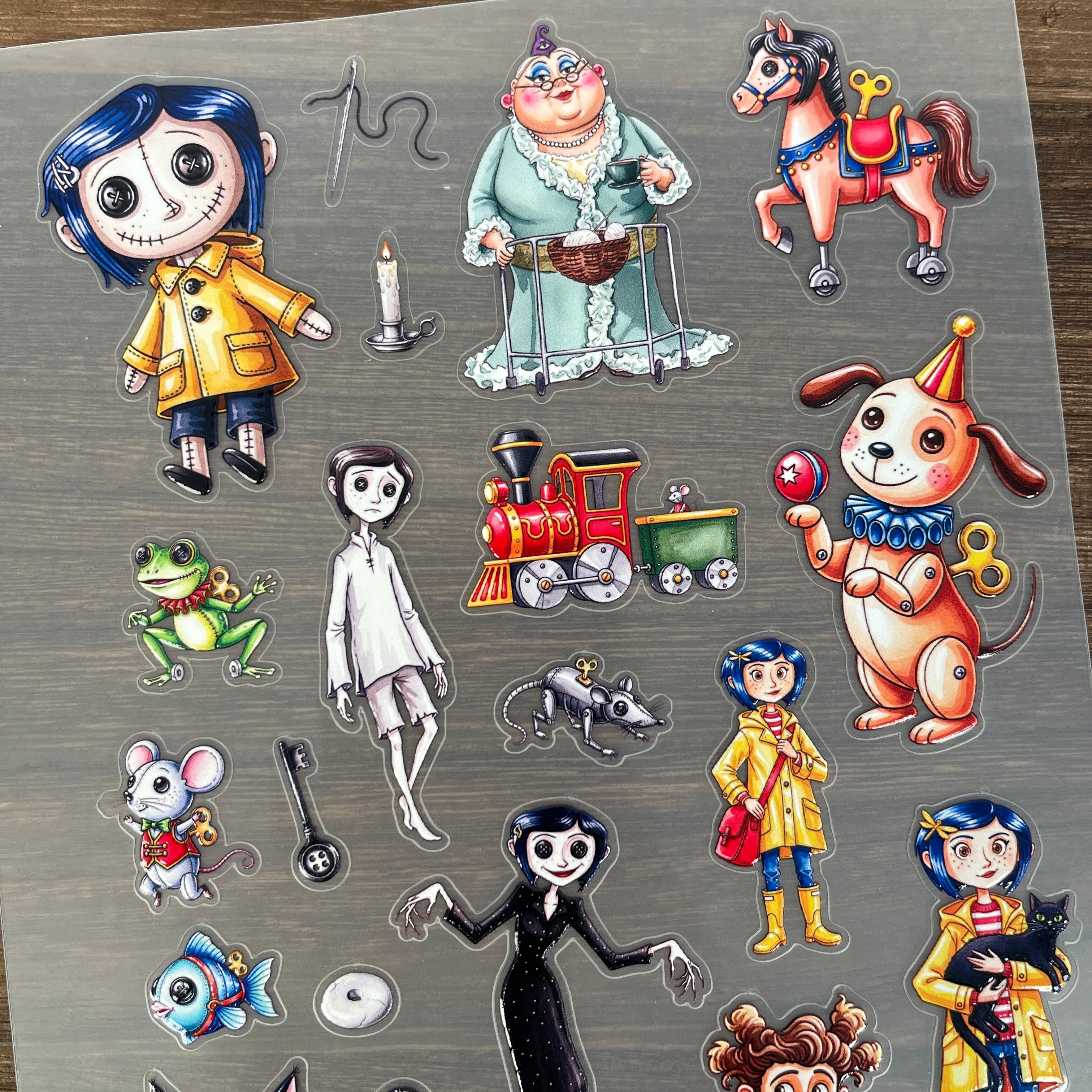 3D Coraline PET Sticker 1 Pcs
