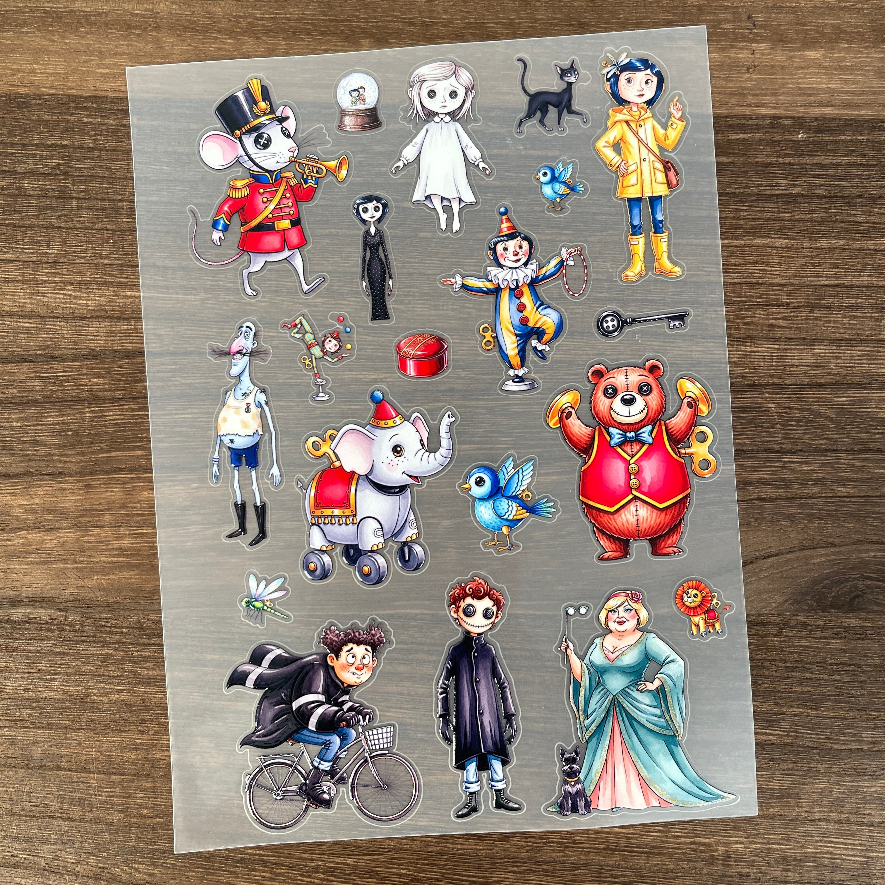 3D Coraline PET Sticker 1 Pcs