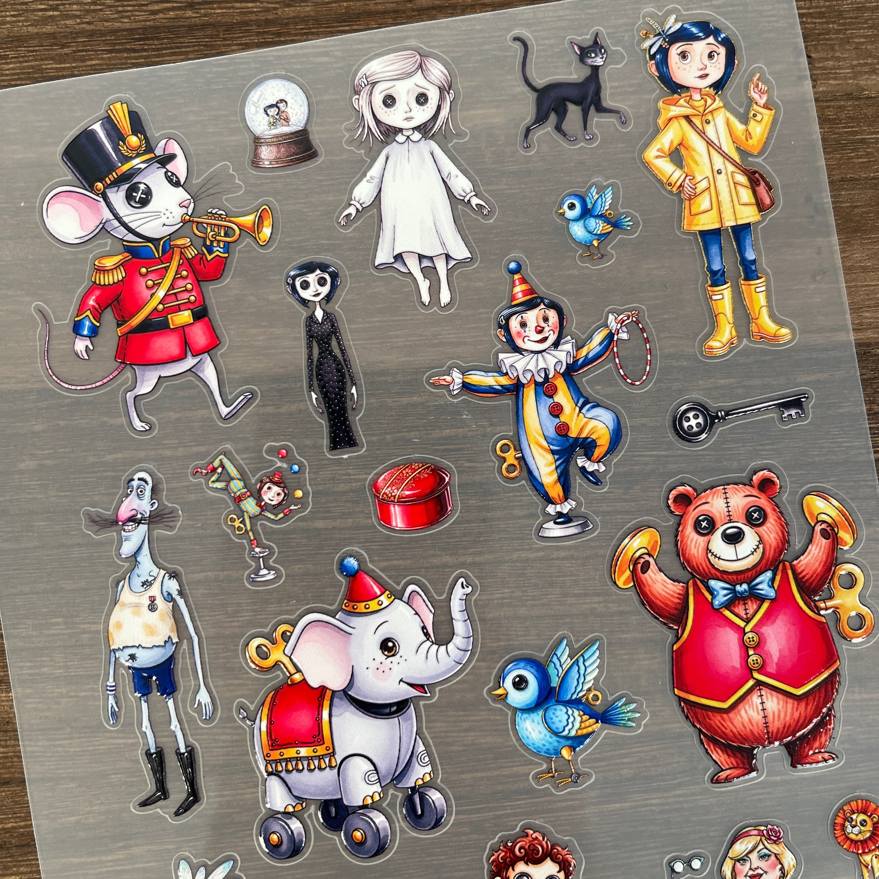 3D Coraline PET Sticker 1 Pcs
