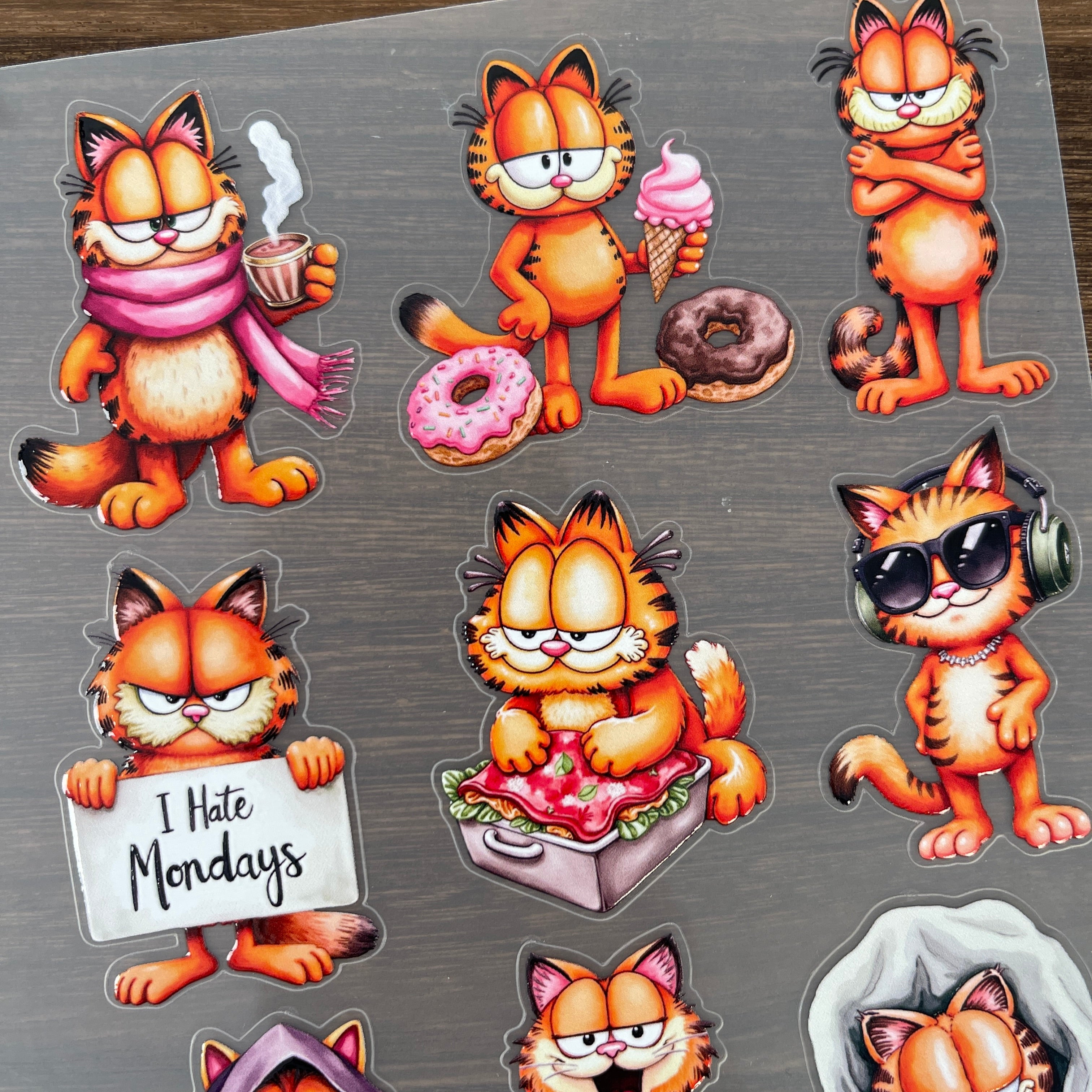3D Garfield PET Sticker 1 Pcs