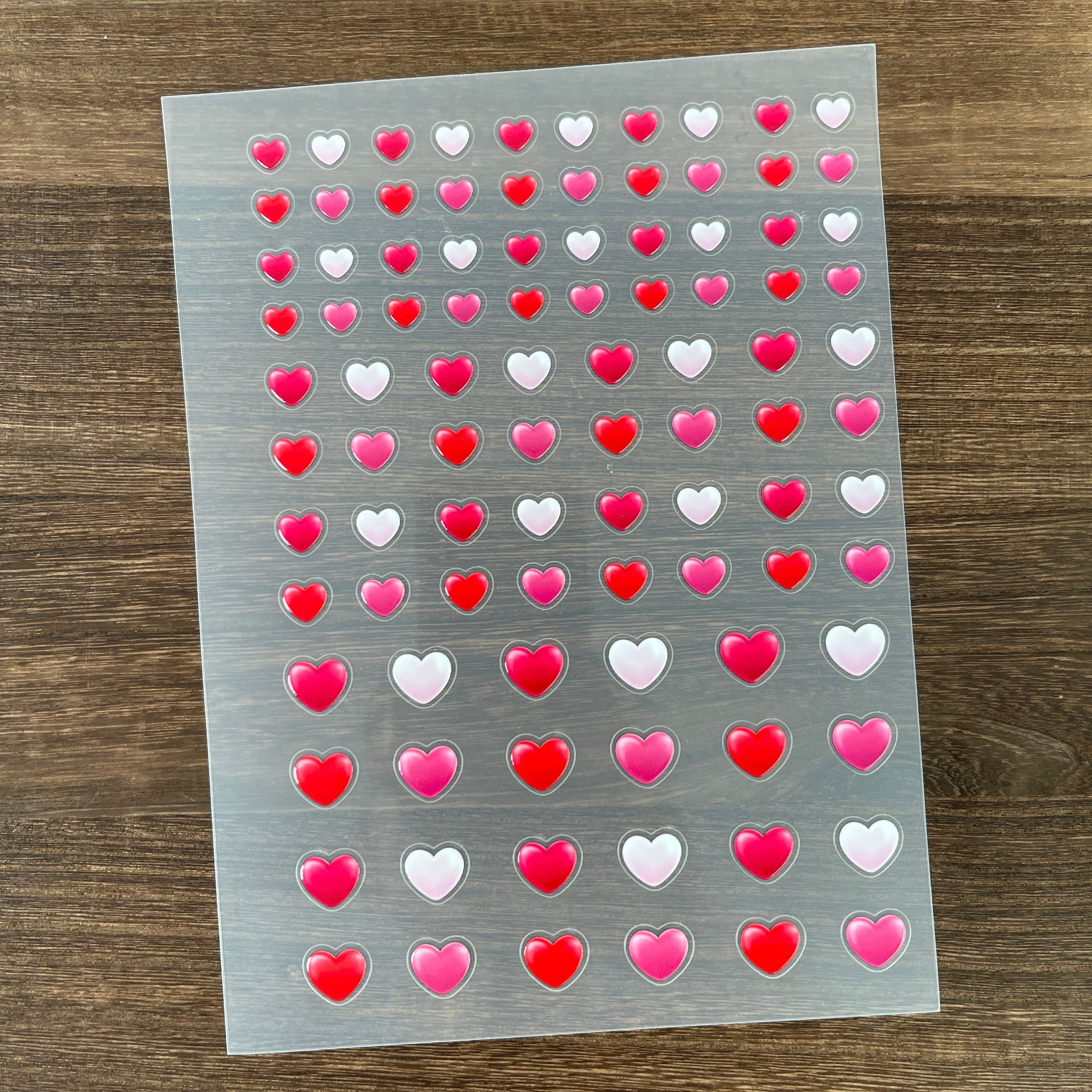 3D Heart-shaped PET Sticker 1 Pcs