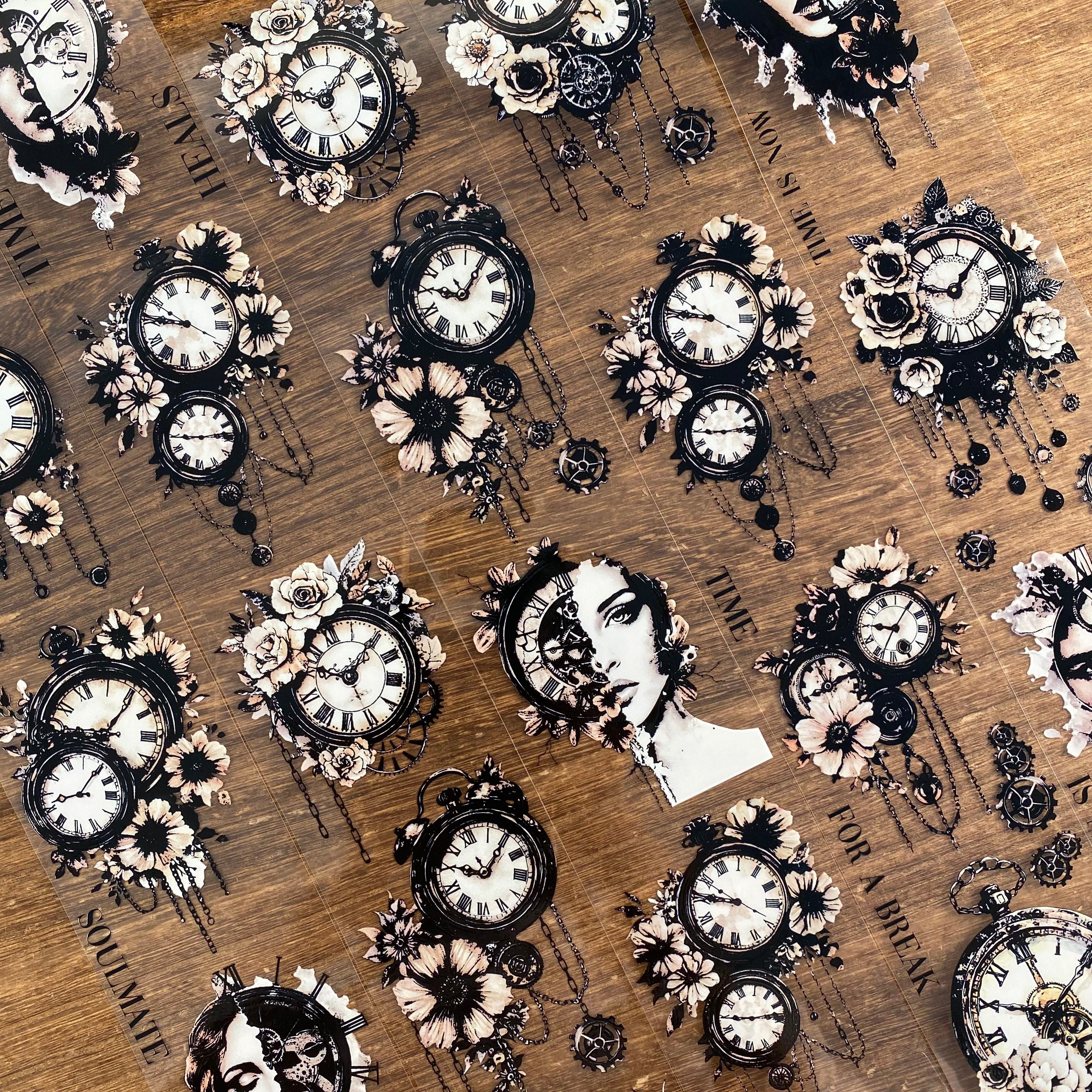 260407 Vintage Clock PET Tape 6cm*5m