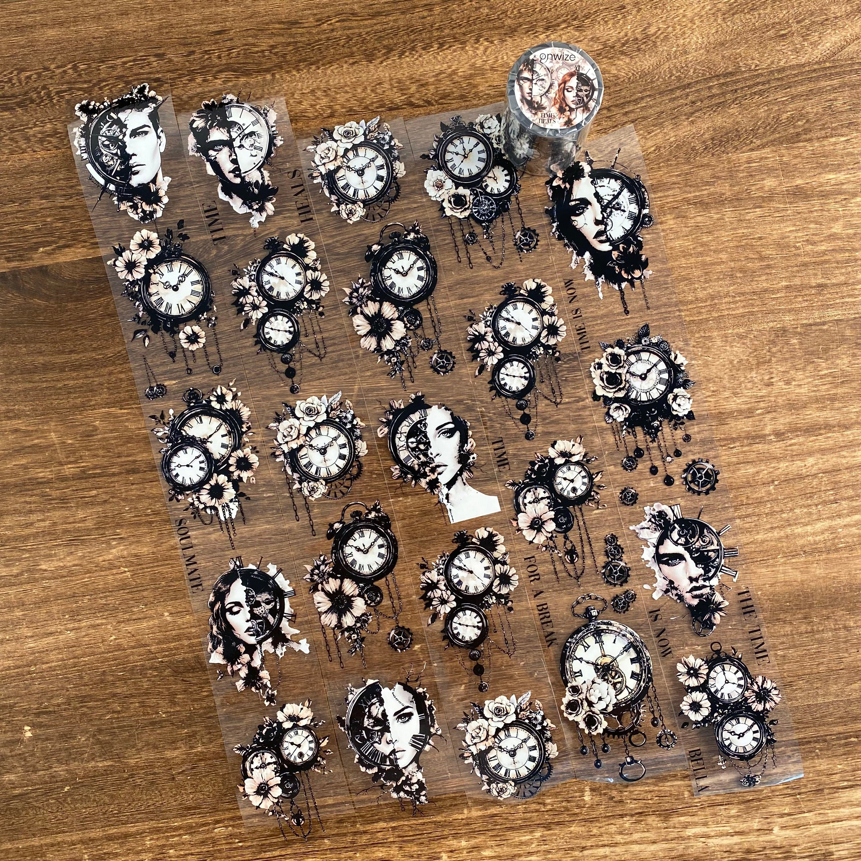 260407 Vintage Clock PET Tape 6cm*5m