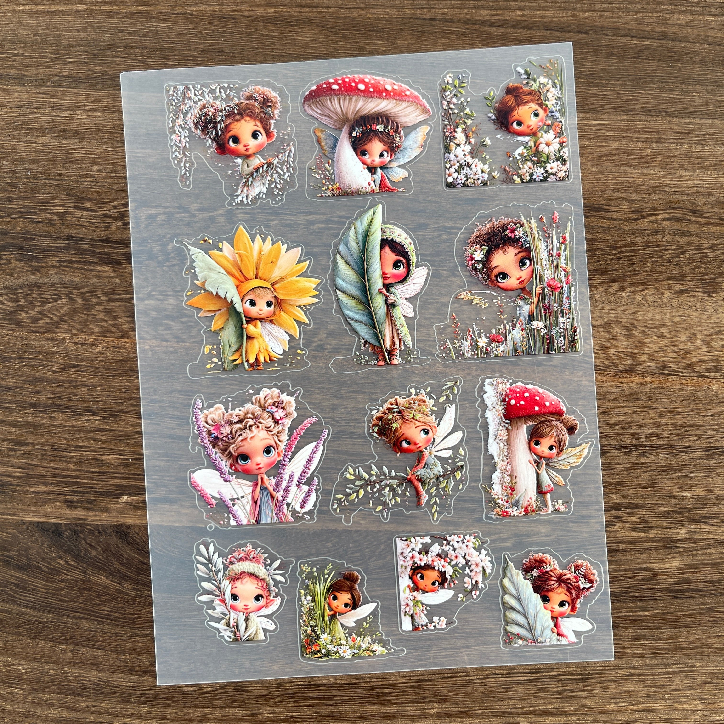 3D Spring Fairy PET Sticker 1 Pcs