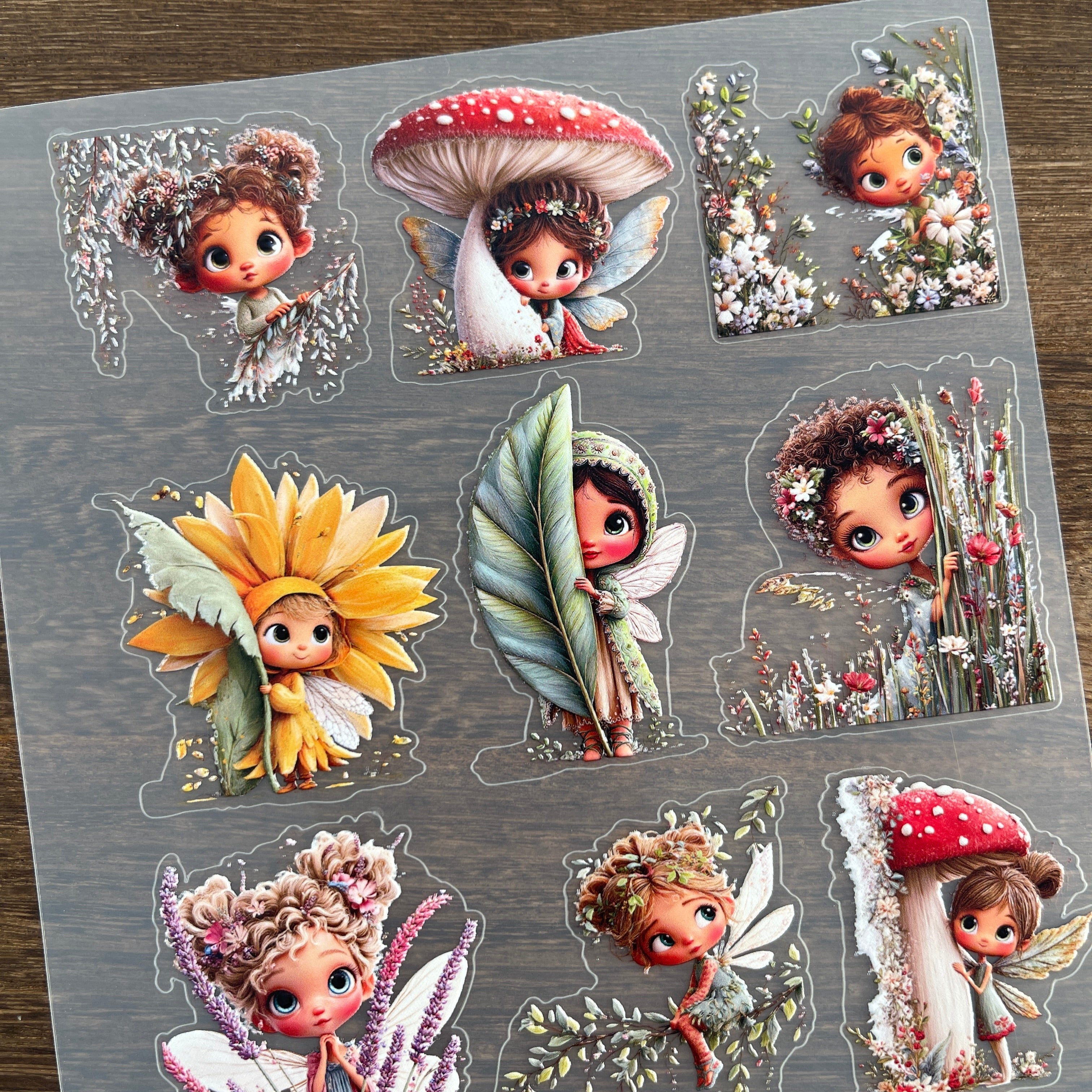 3D Spring Fairy PET Sticker 1 Pcs