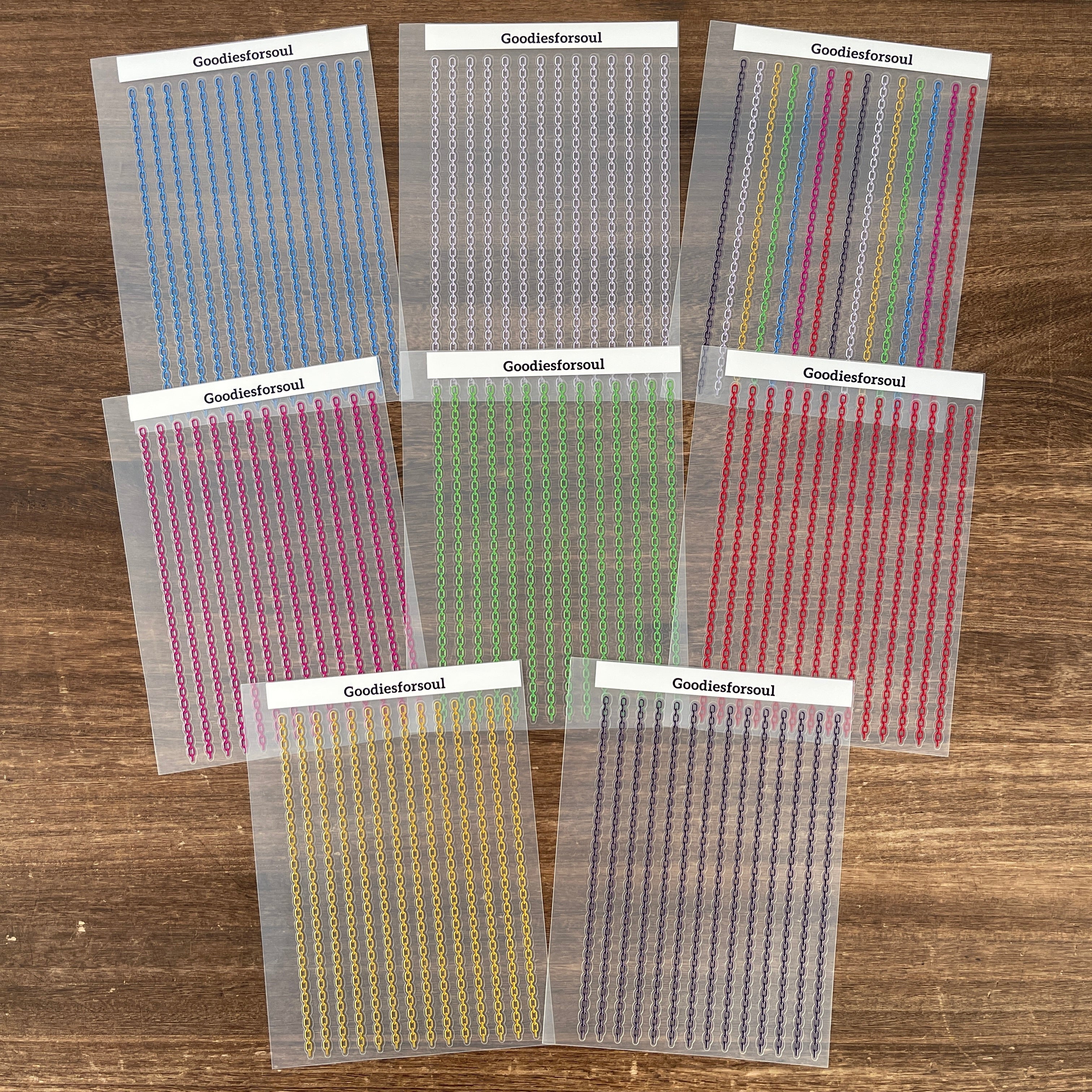 3D Chain sticker 15.5*21 Cm -1Pcs each pack