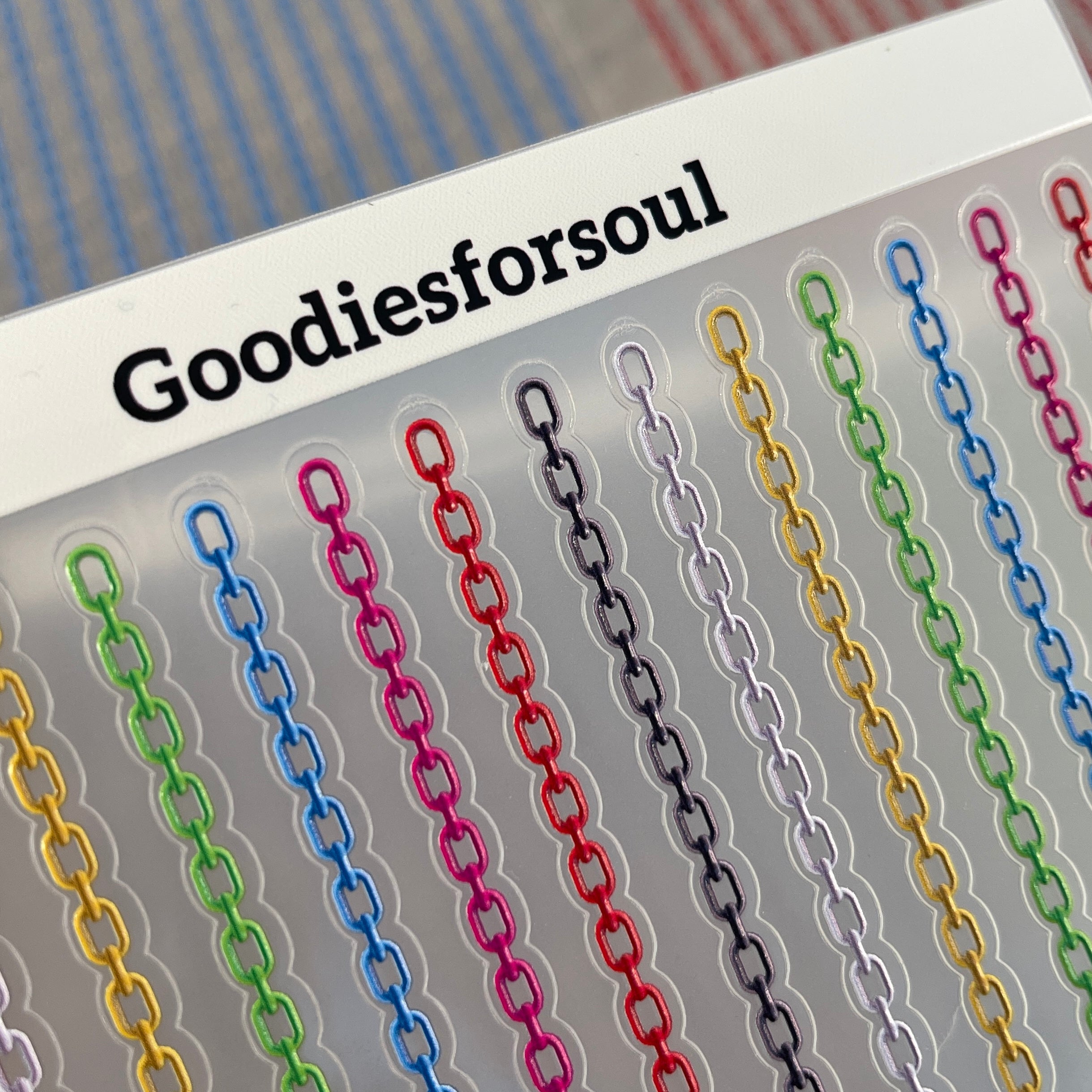 3D Chain sticker 15.5*21 Cm -1Pcs each pack