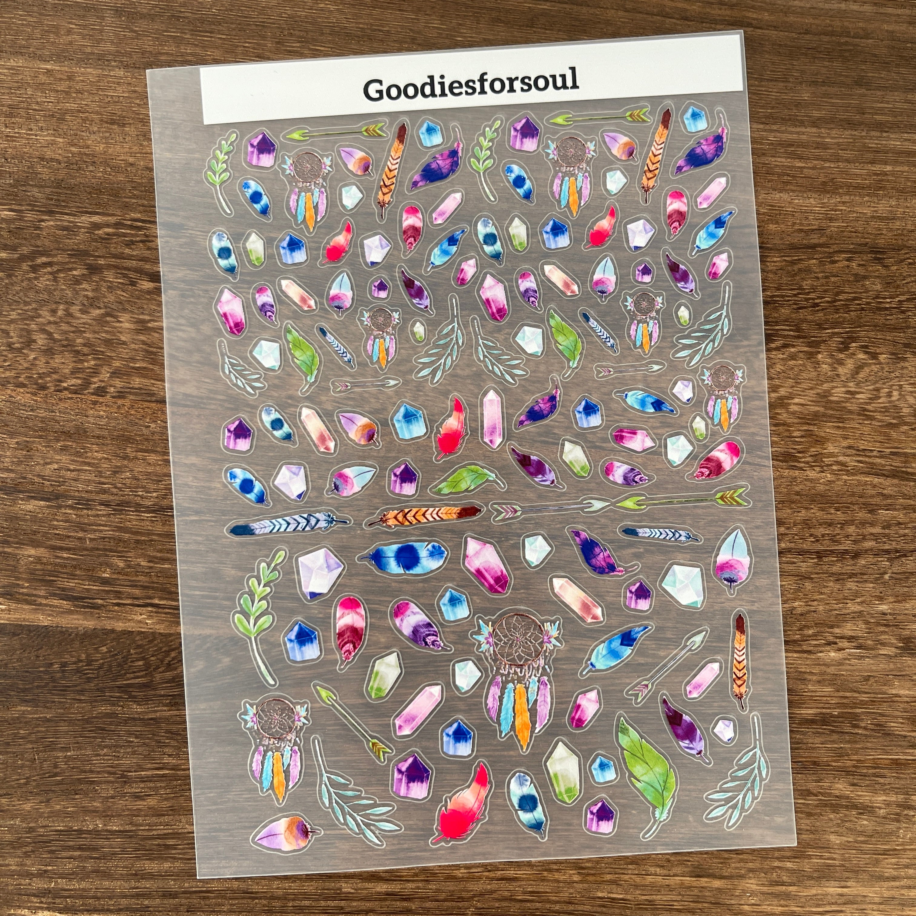 3D Boho-style PET Sticker 1 Pcs