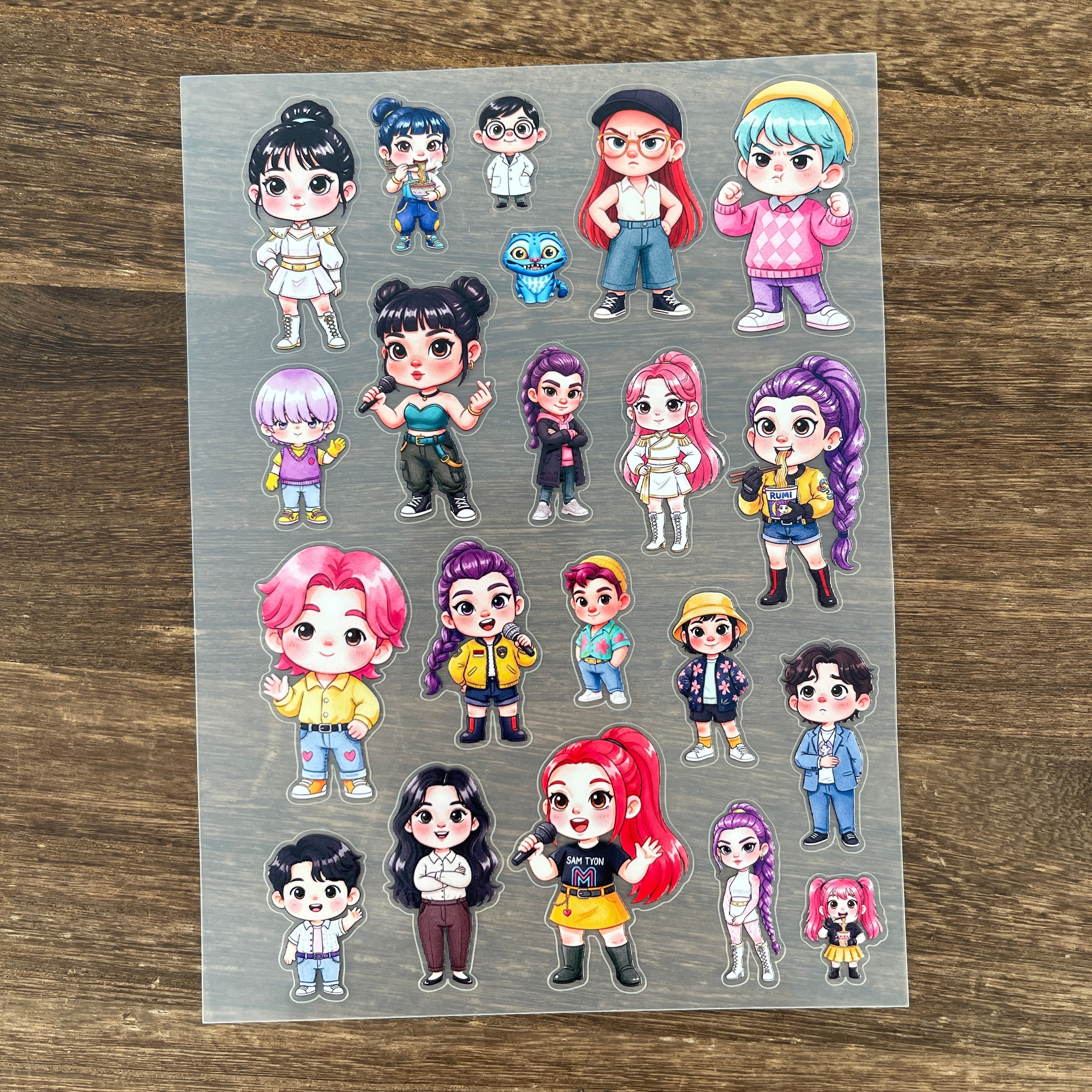3D K-Pop Figures PET Sticker 1 Pcs