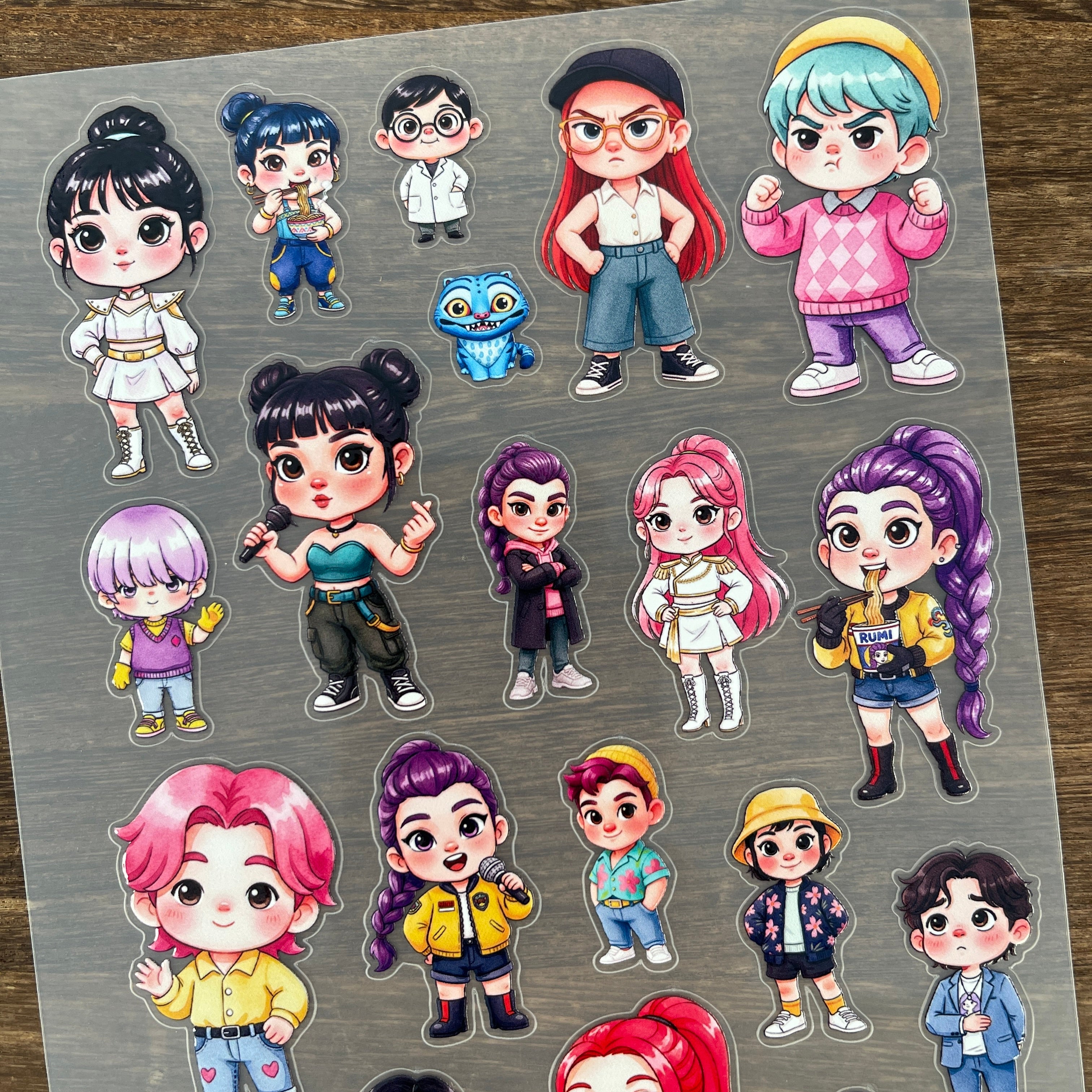 3D K-Pop Figures PET Sticker 1 Pcs