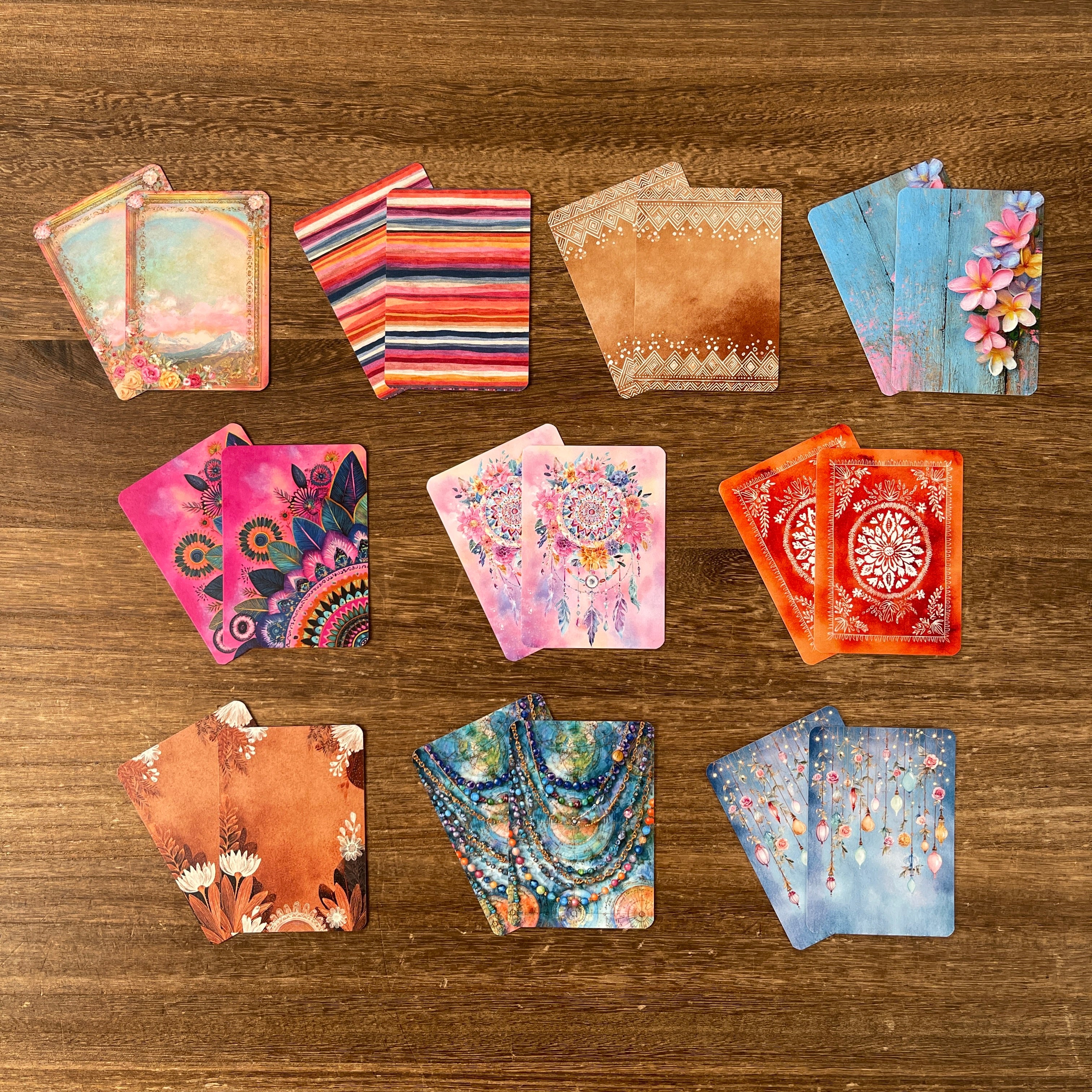 BOHO background ATC cards 1 pack 20pcs 2.5*3.5 inch