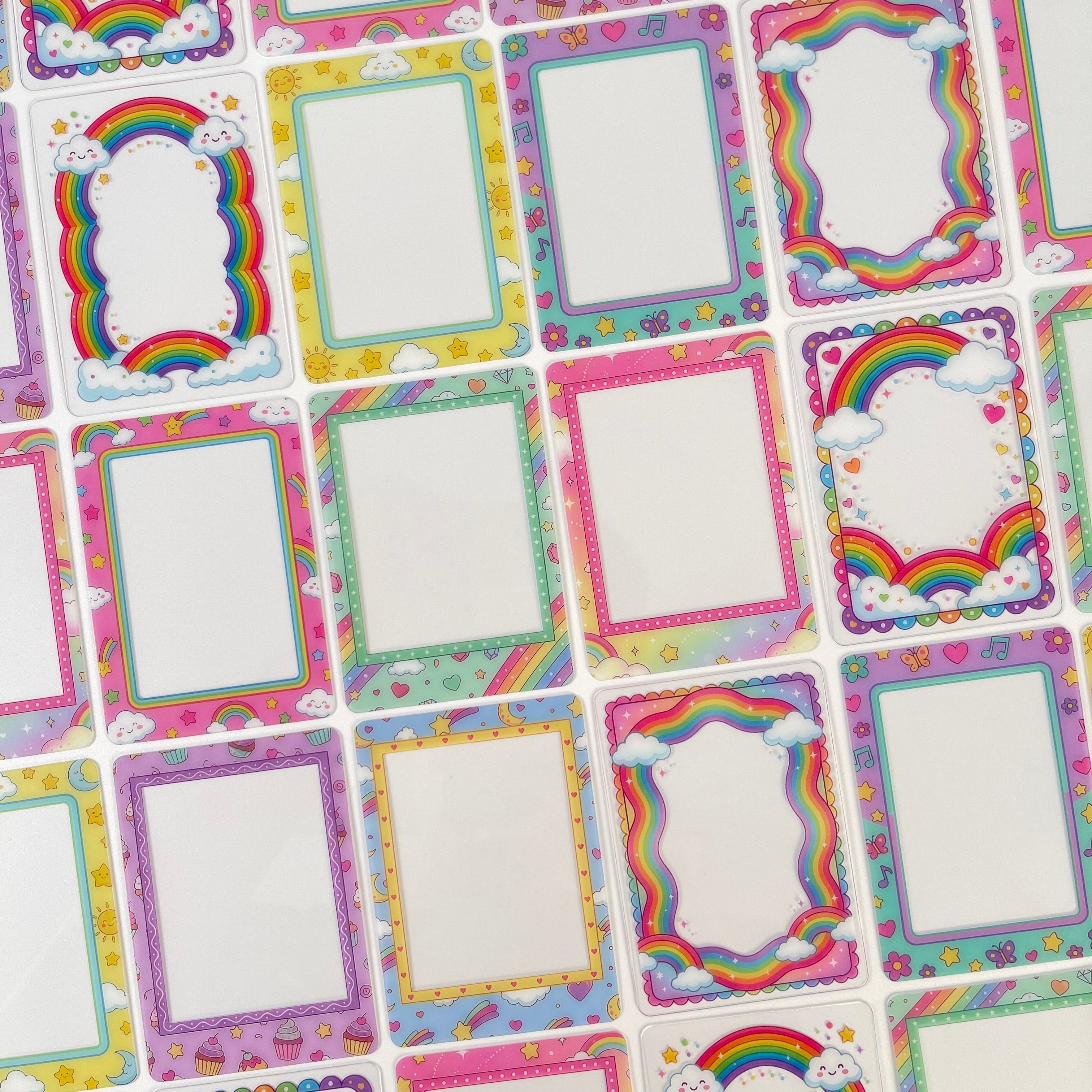 Colorful clear ATC Cards 2.5x3.5inch 10 sheets per pack