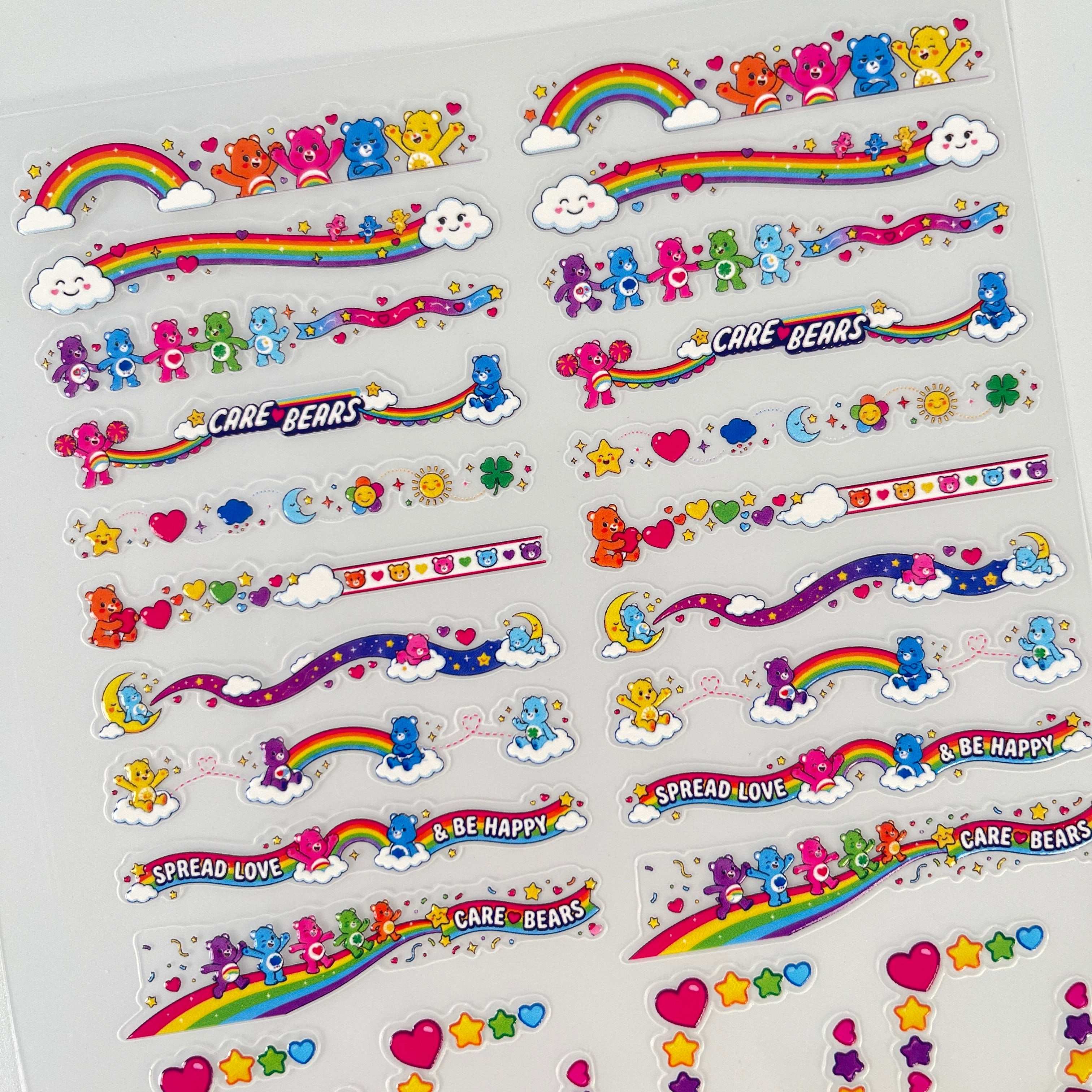 3D Care Bears Decorative Border PET Sticker 1 Pcs