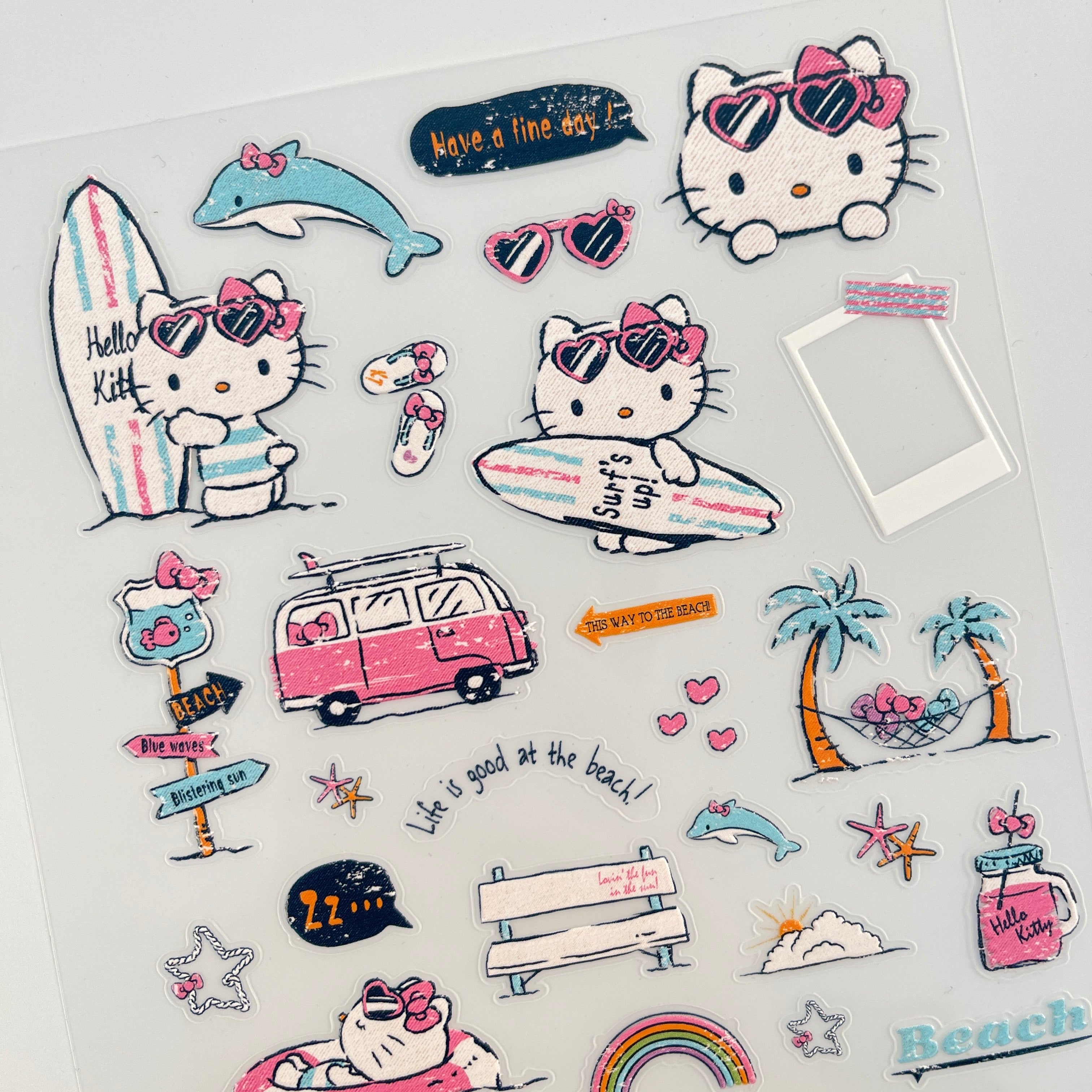 3D Blue Hello Kitty PET Sticker 1 Pcs
