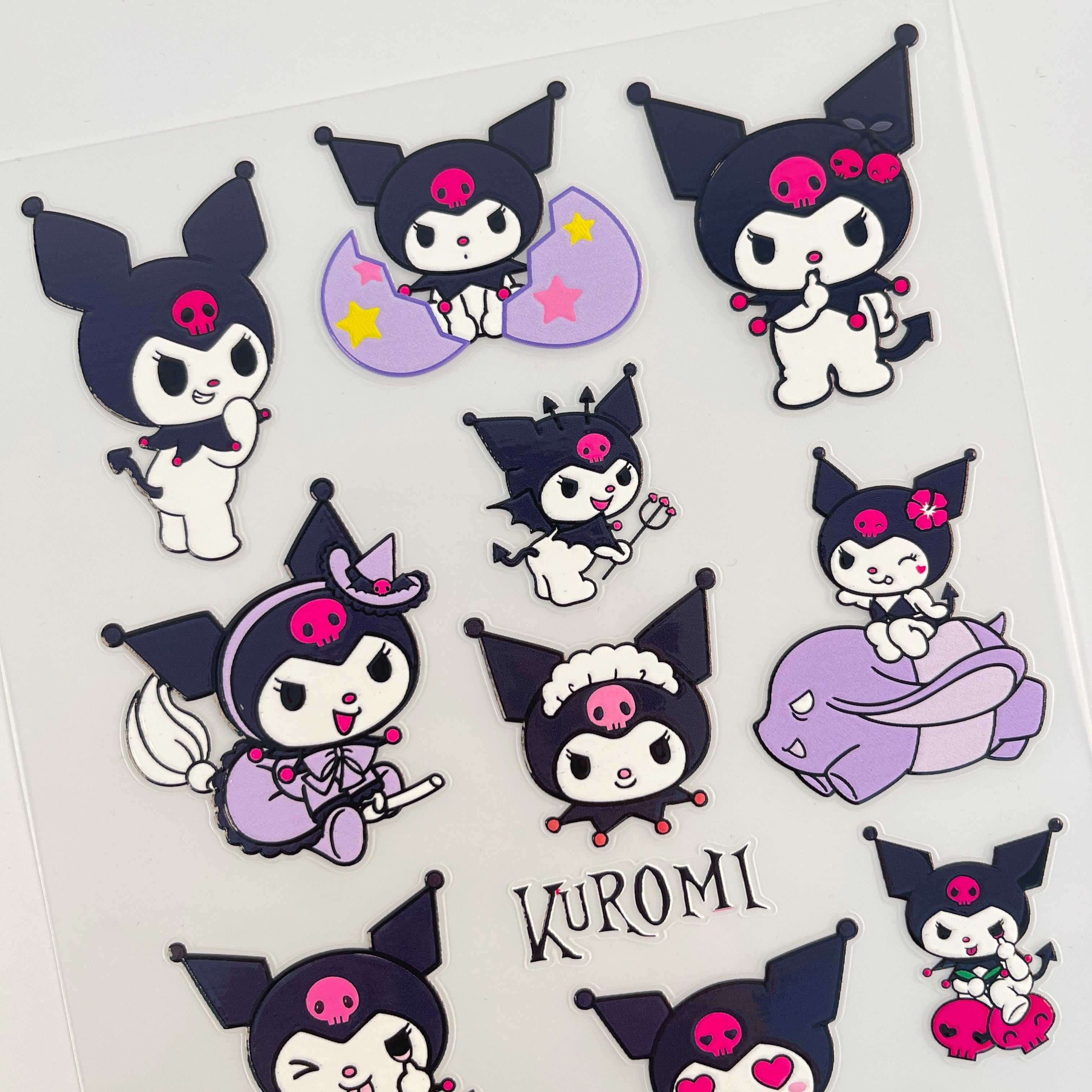 3D Kuromi PET Sticker 1 Pcs