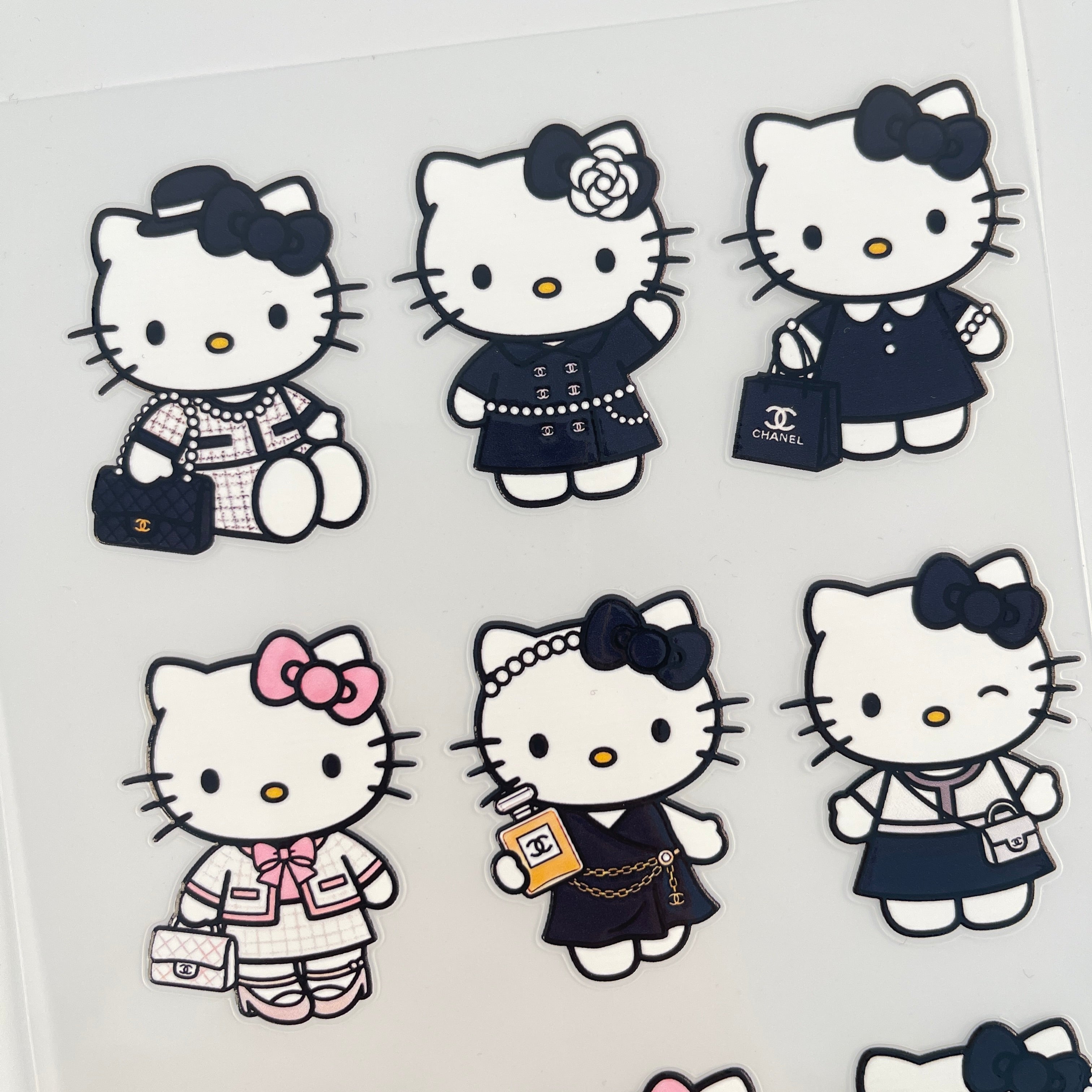 3D Elegant Hello Kitty PET Sticker 1 Pcs