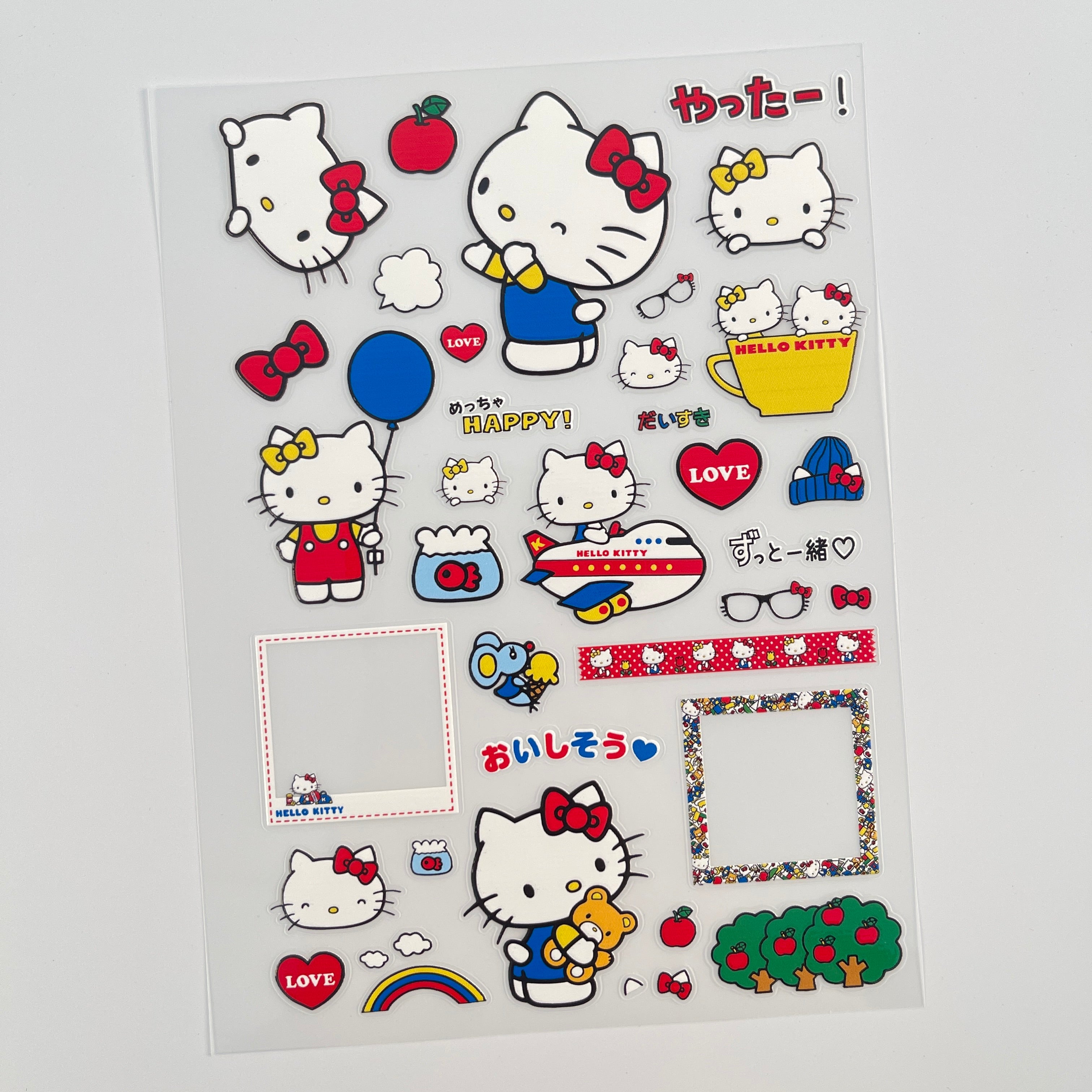 3D Red Hello Kitty PET Sticker 1 Pcs