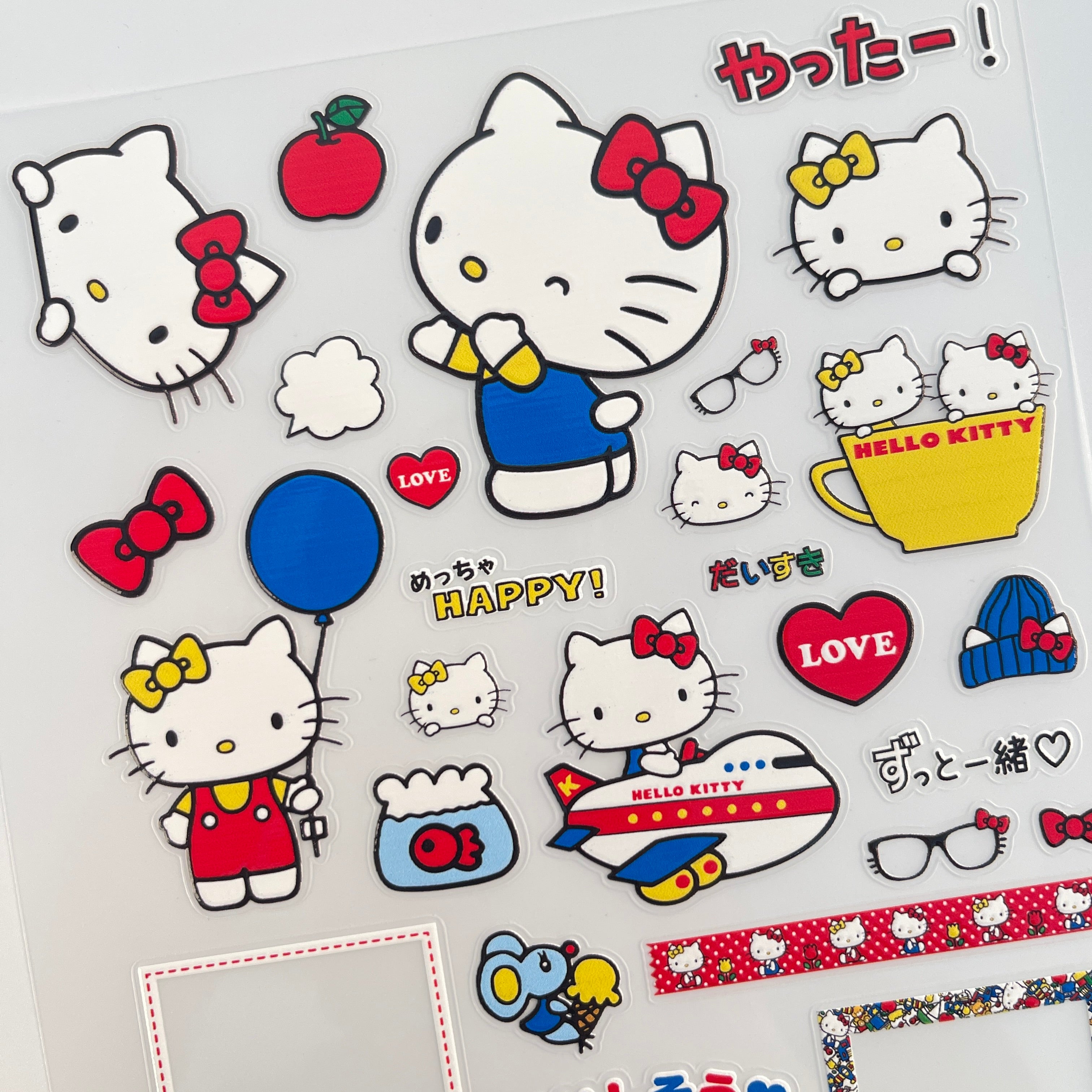 3D Red Hello Kitty PET Sticker 1 Pcs