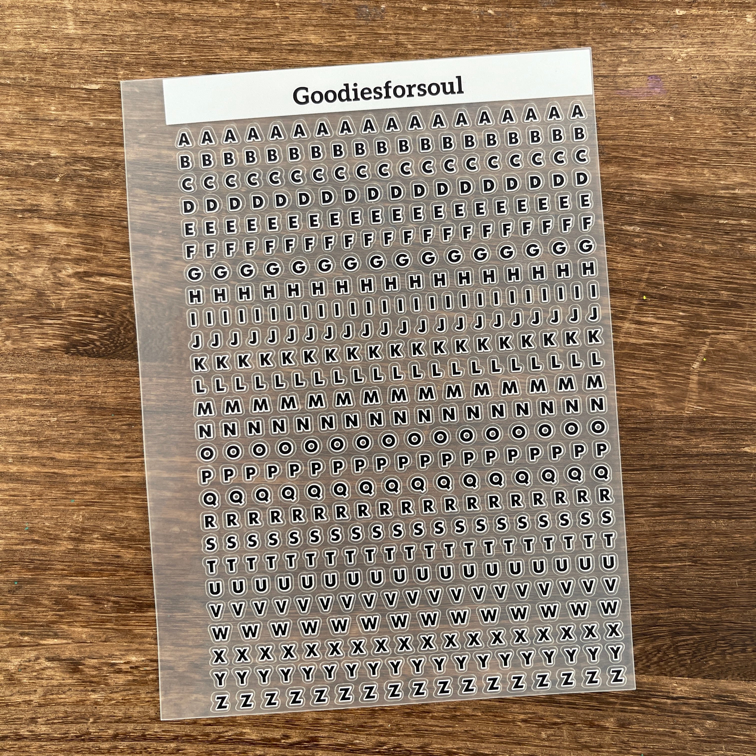 Stroke letter sticker *can be stored in A5 binder