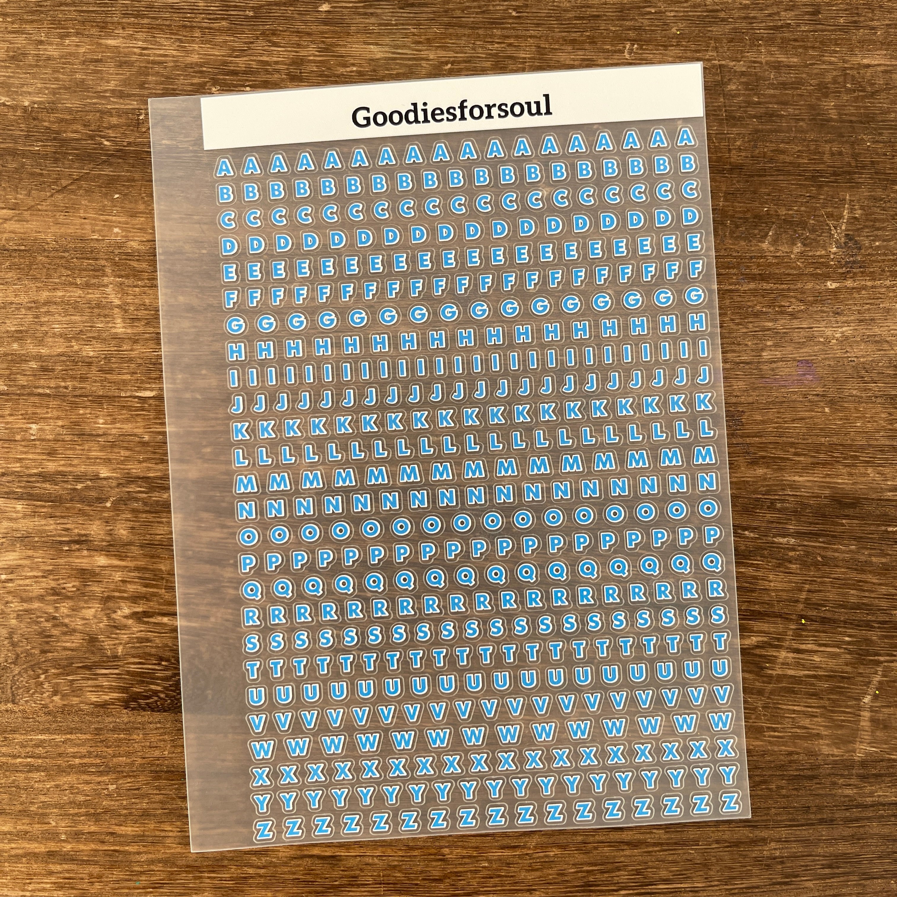 Stroke letter sticker *can be stored in A5 binder