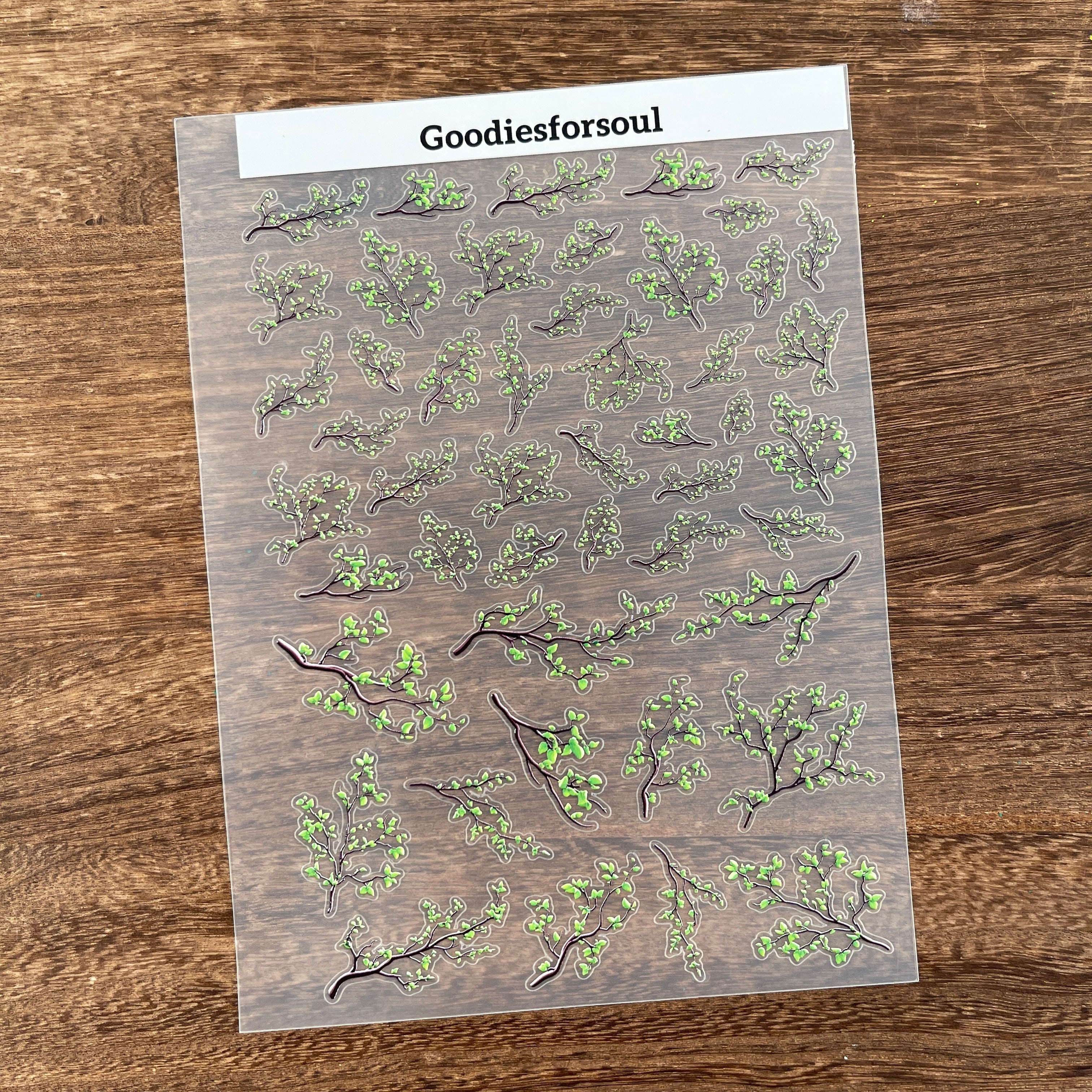3D Tree branch PET Sticker 1 Pcs