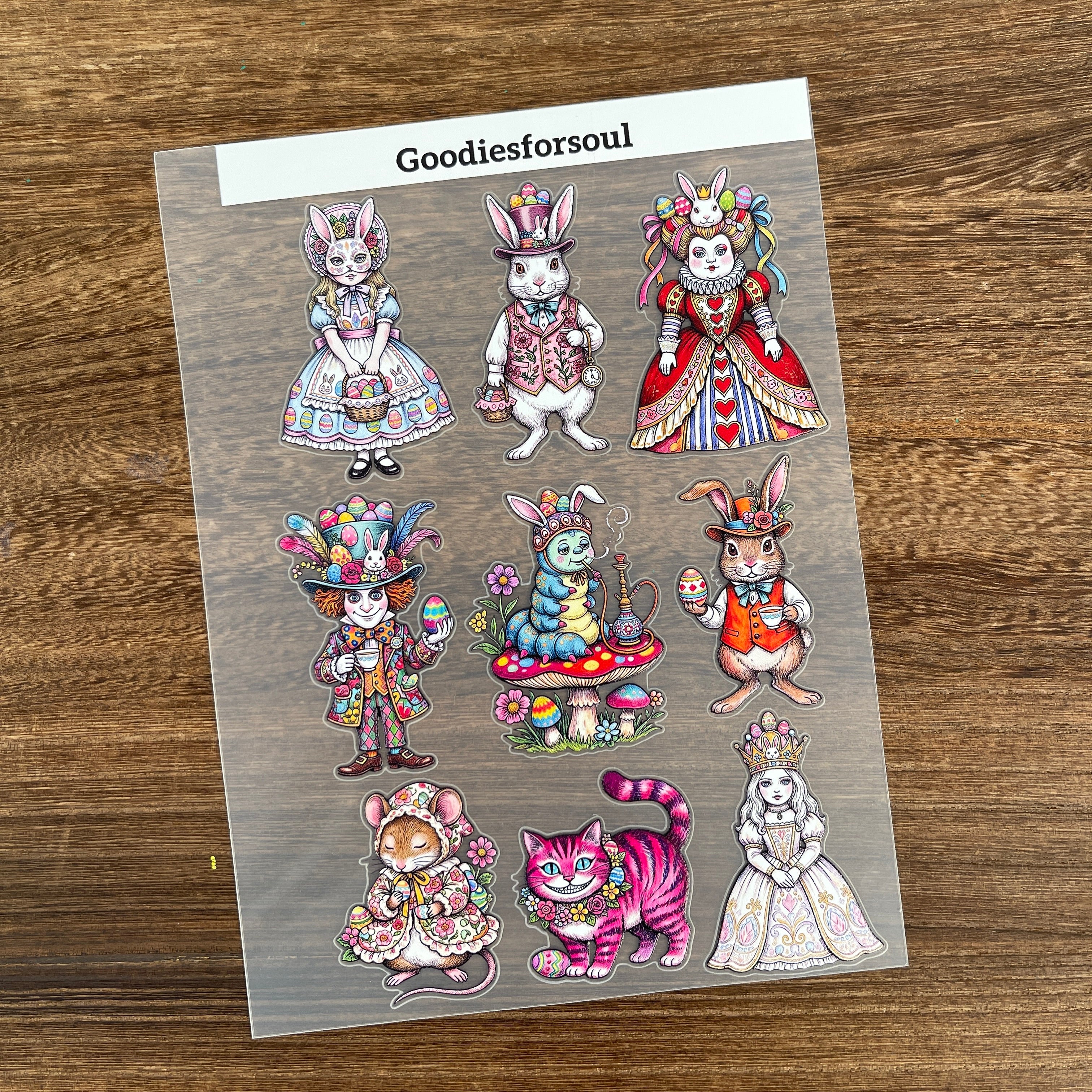 3D Alice in Wonderland x Easter PET Sticker 1 Pcs – Goodiesforsoul