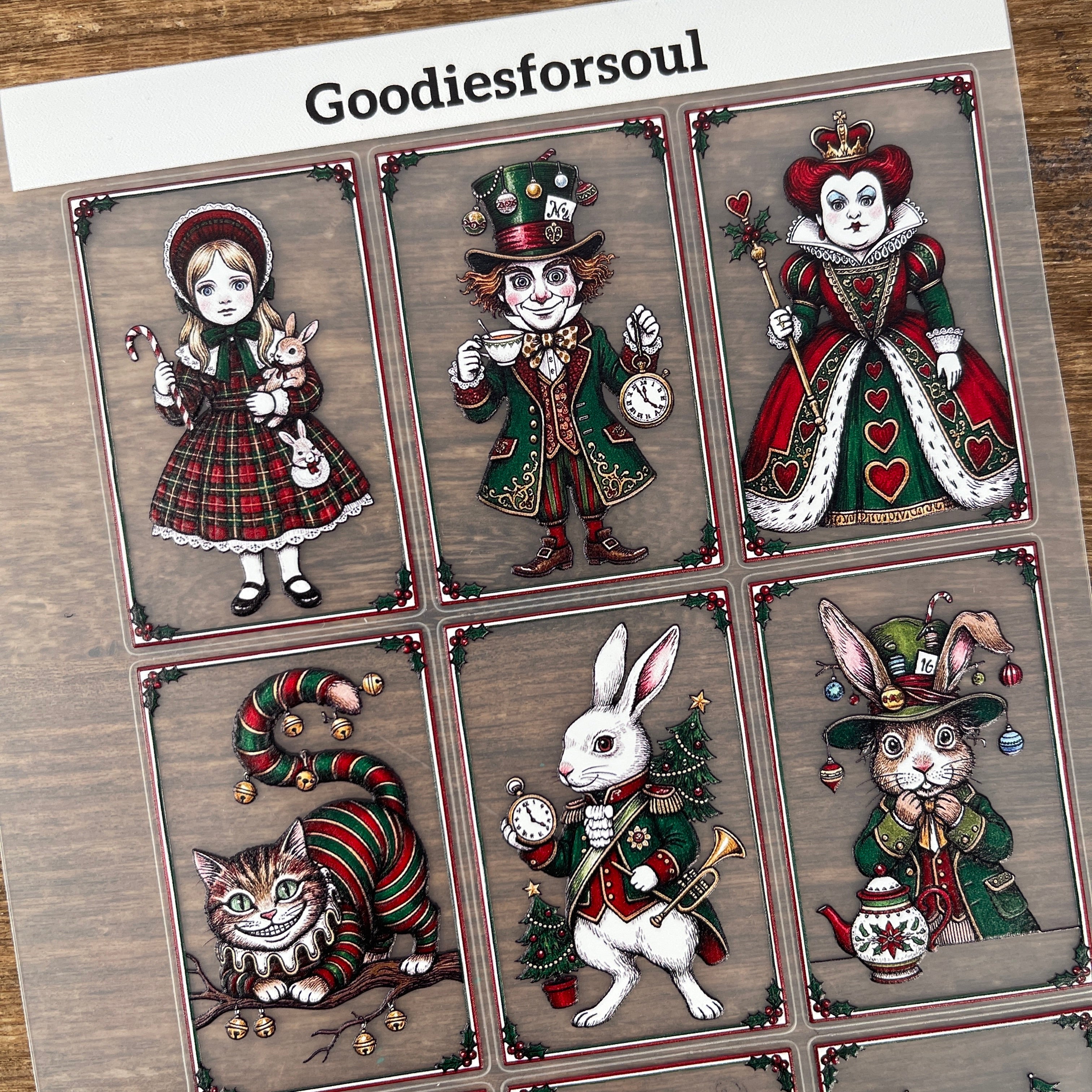 3D Alice in Wonderland x Christmas PET Sticker 1 Pcs