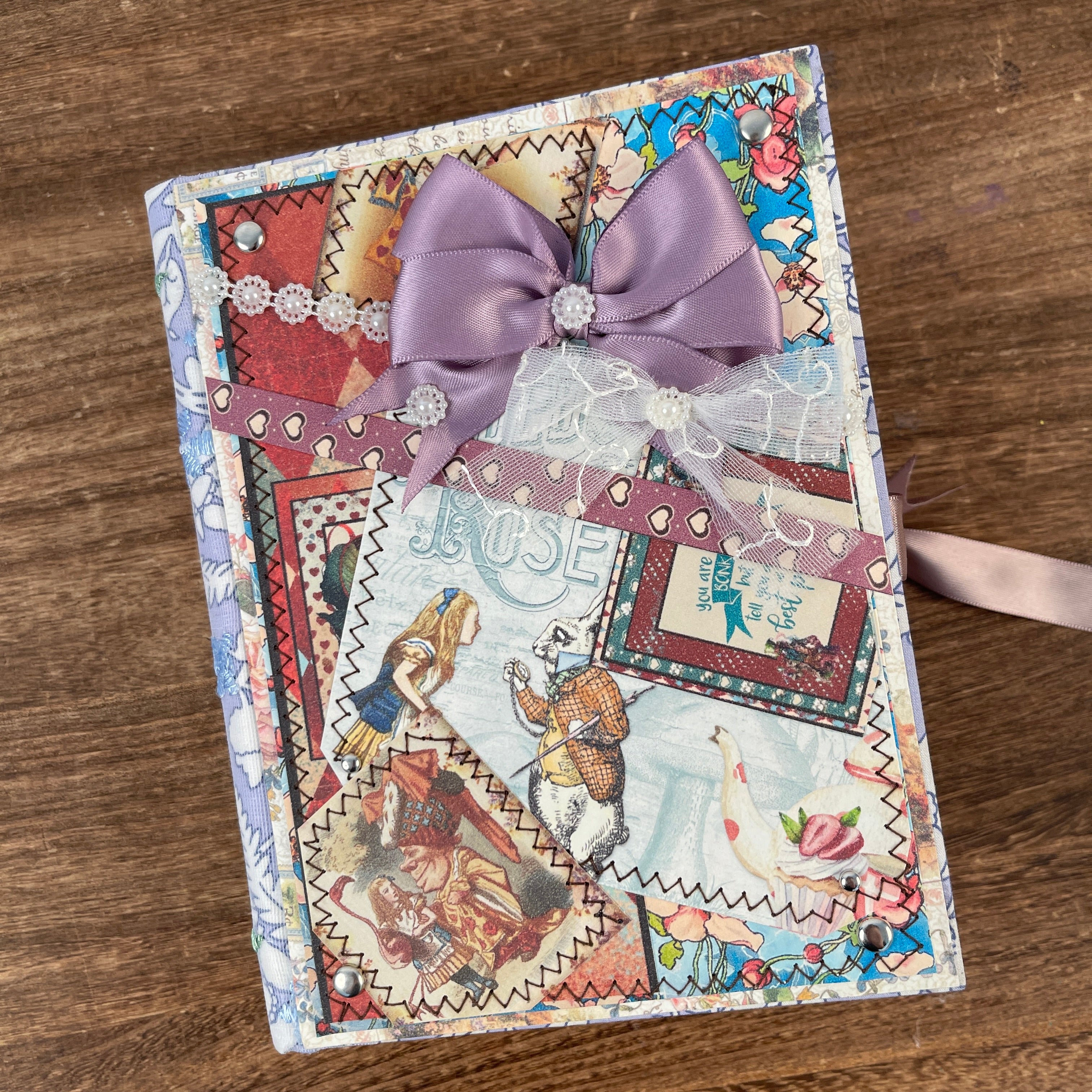 Alice in Wonderland handmade journal