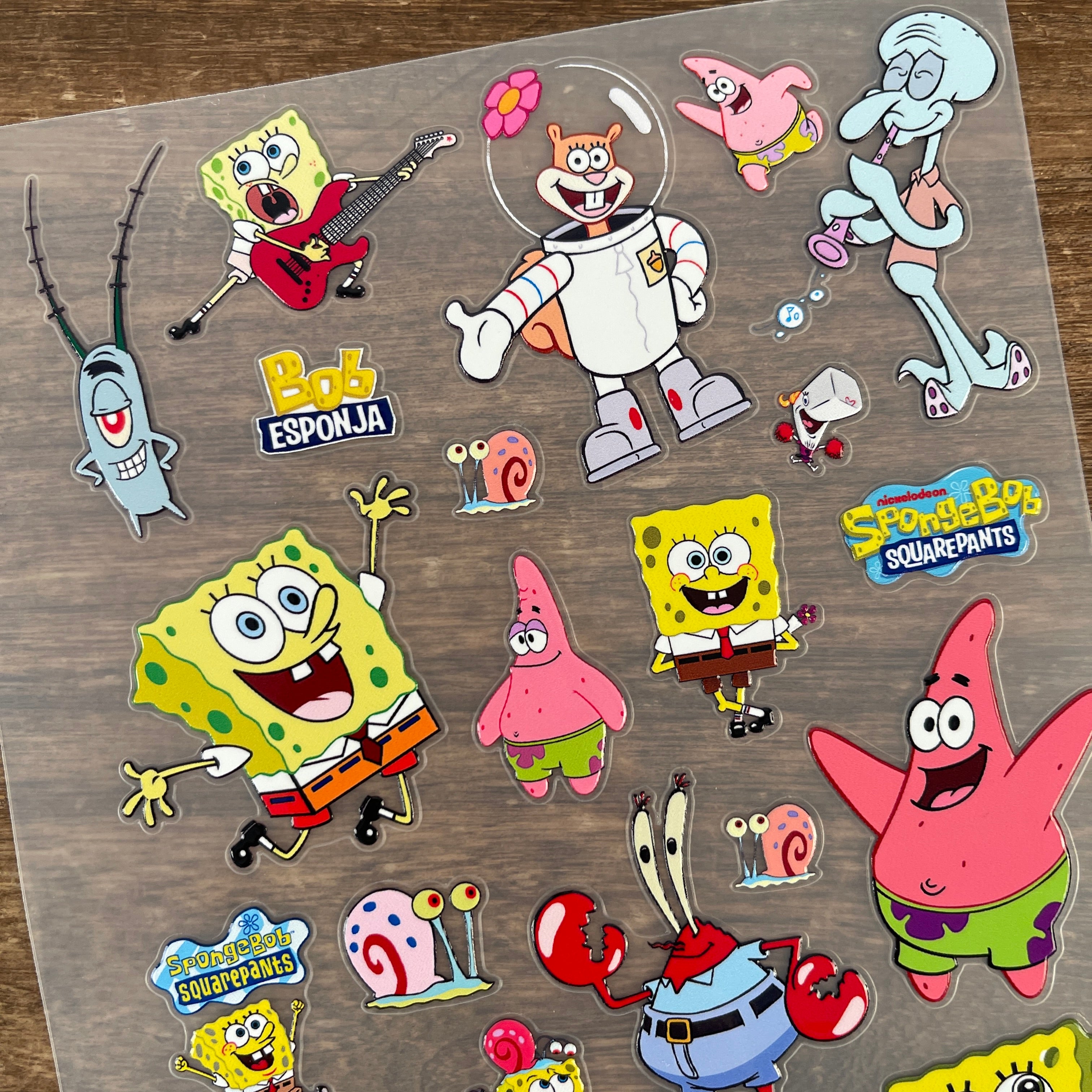 3D SpongeBob SquarePants PET Sticker 1 Pcs