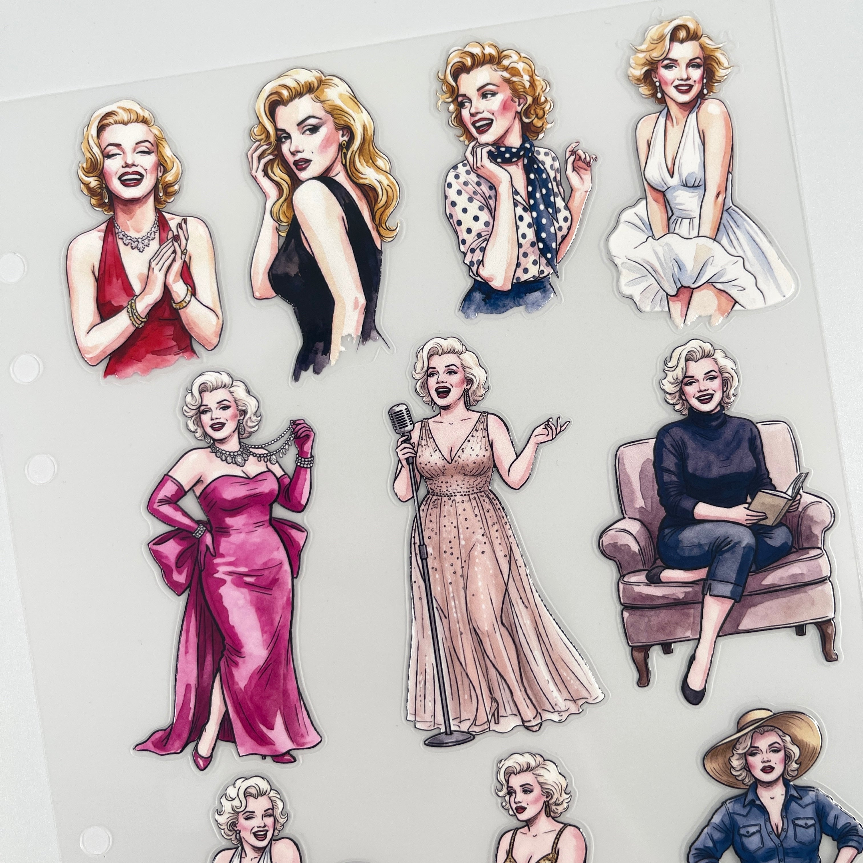 3D Marilyn PET Sticker 1 Pcs