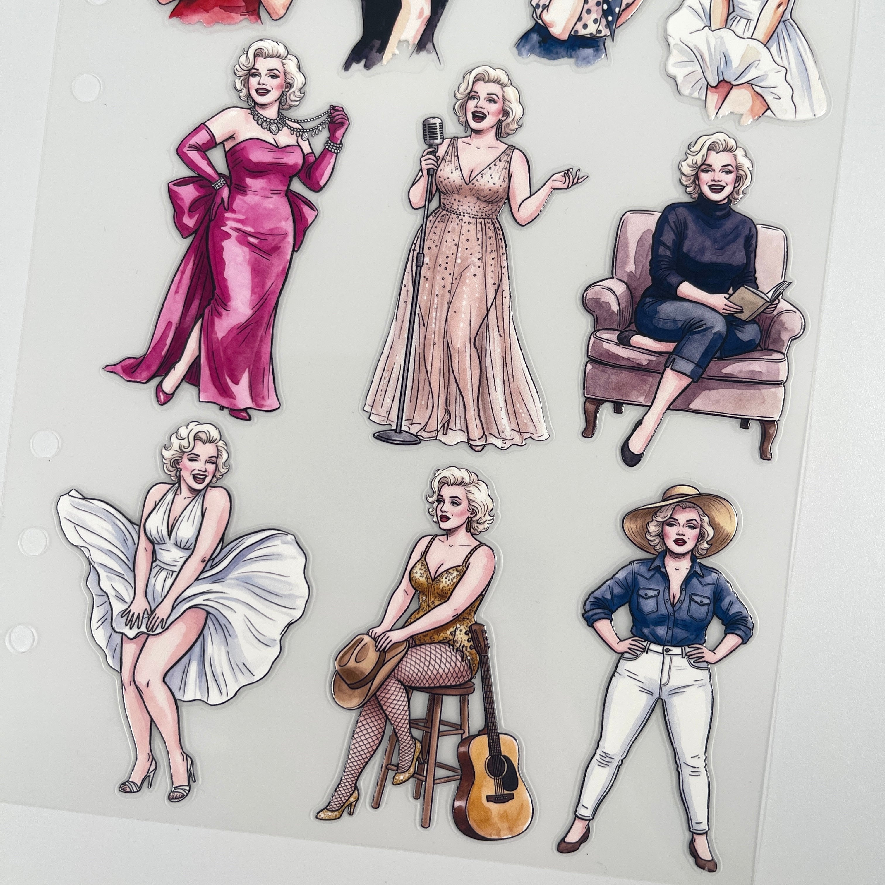 3D Marilyn PET Sticker 1 Pcs