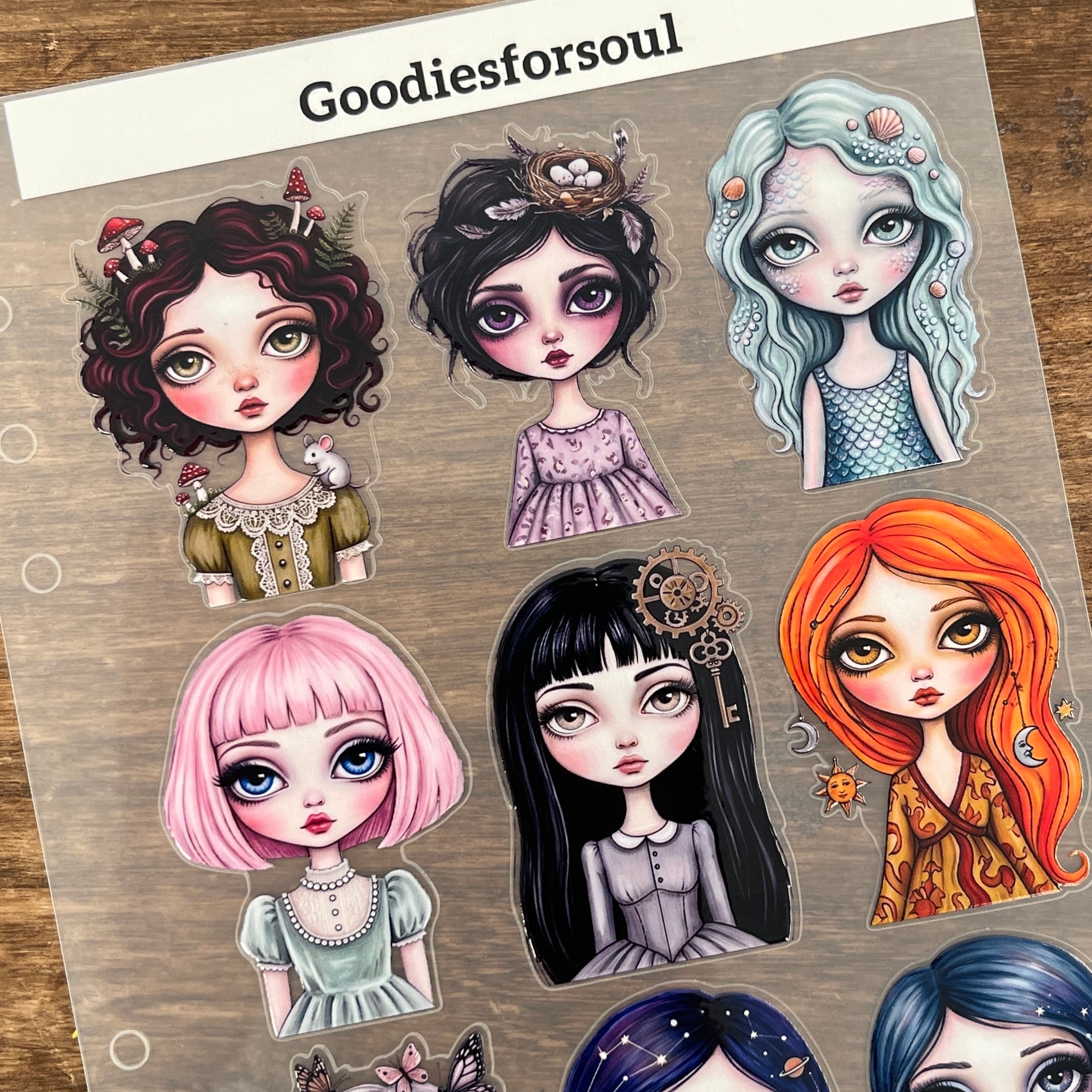 3D Fantasy Girl PET Sticker 1 Pcs