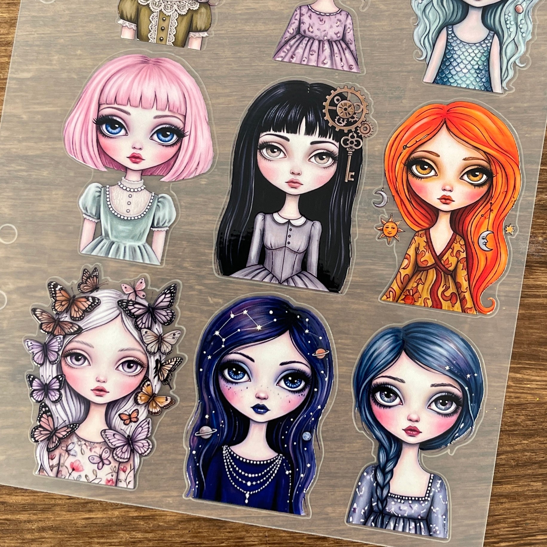3D Fantasy Girl PET Sticker 1 Pcs