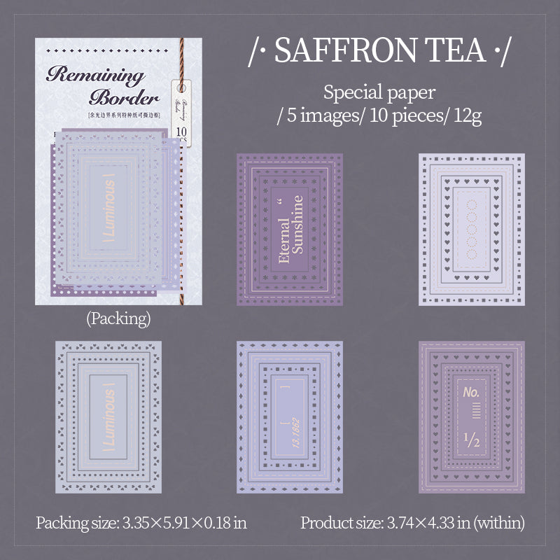 1129 Vintage border paper -10Pcs each pack